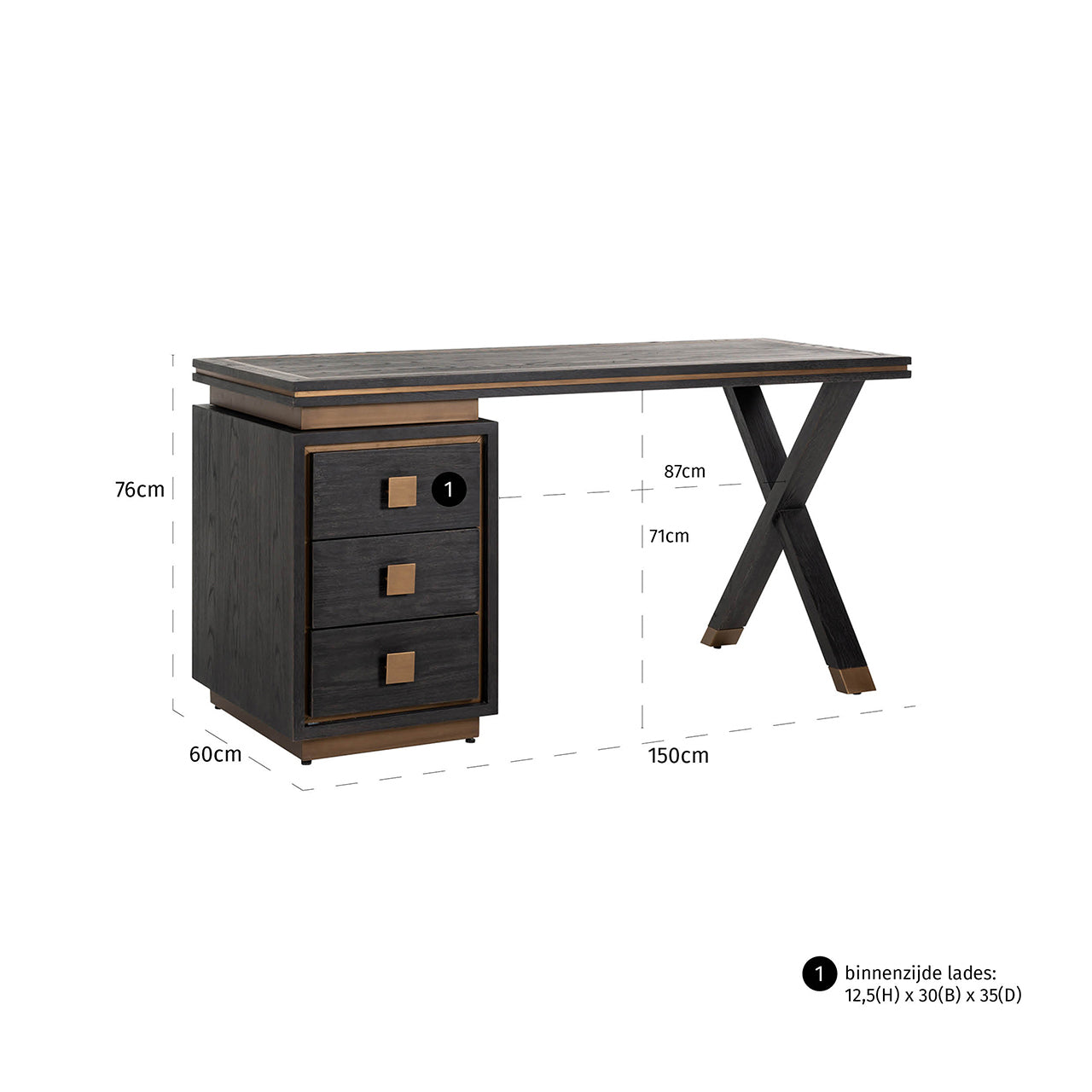Desk Hunter black rustic