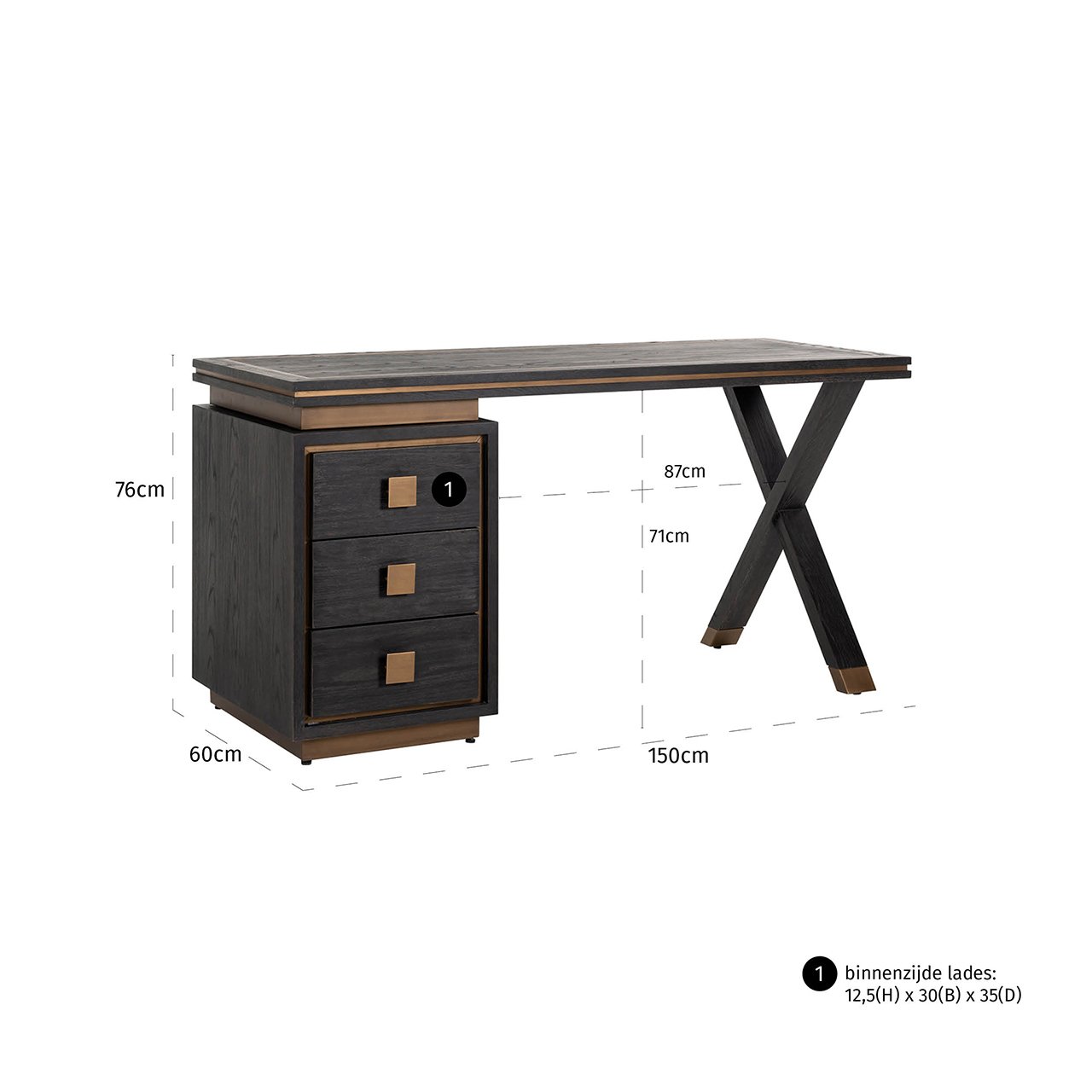 Desk Hunter black rustic
