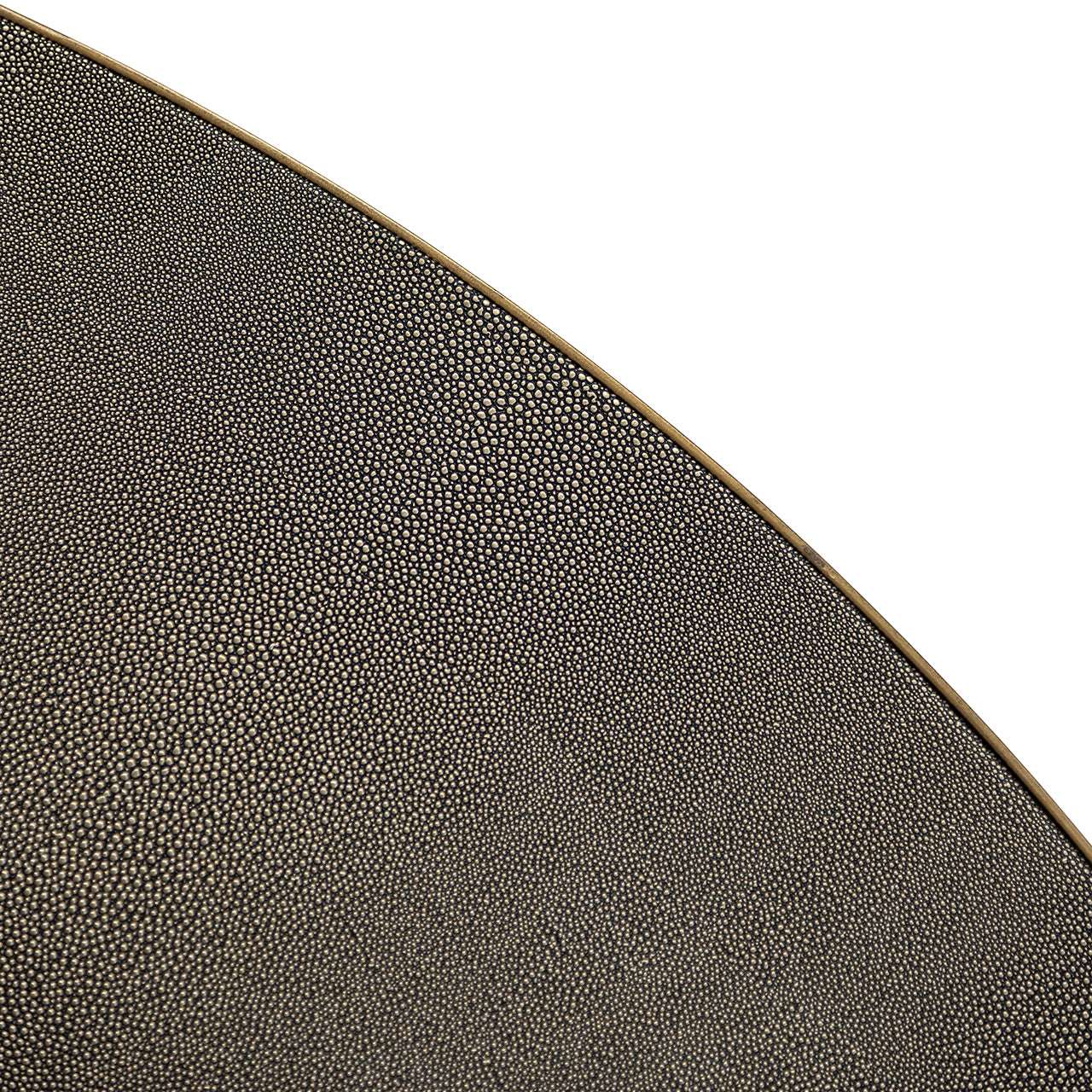 Dining table Bloomville 140Ø incl. glass (Black/gold)