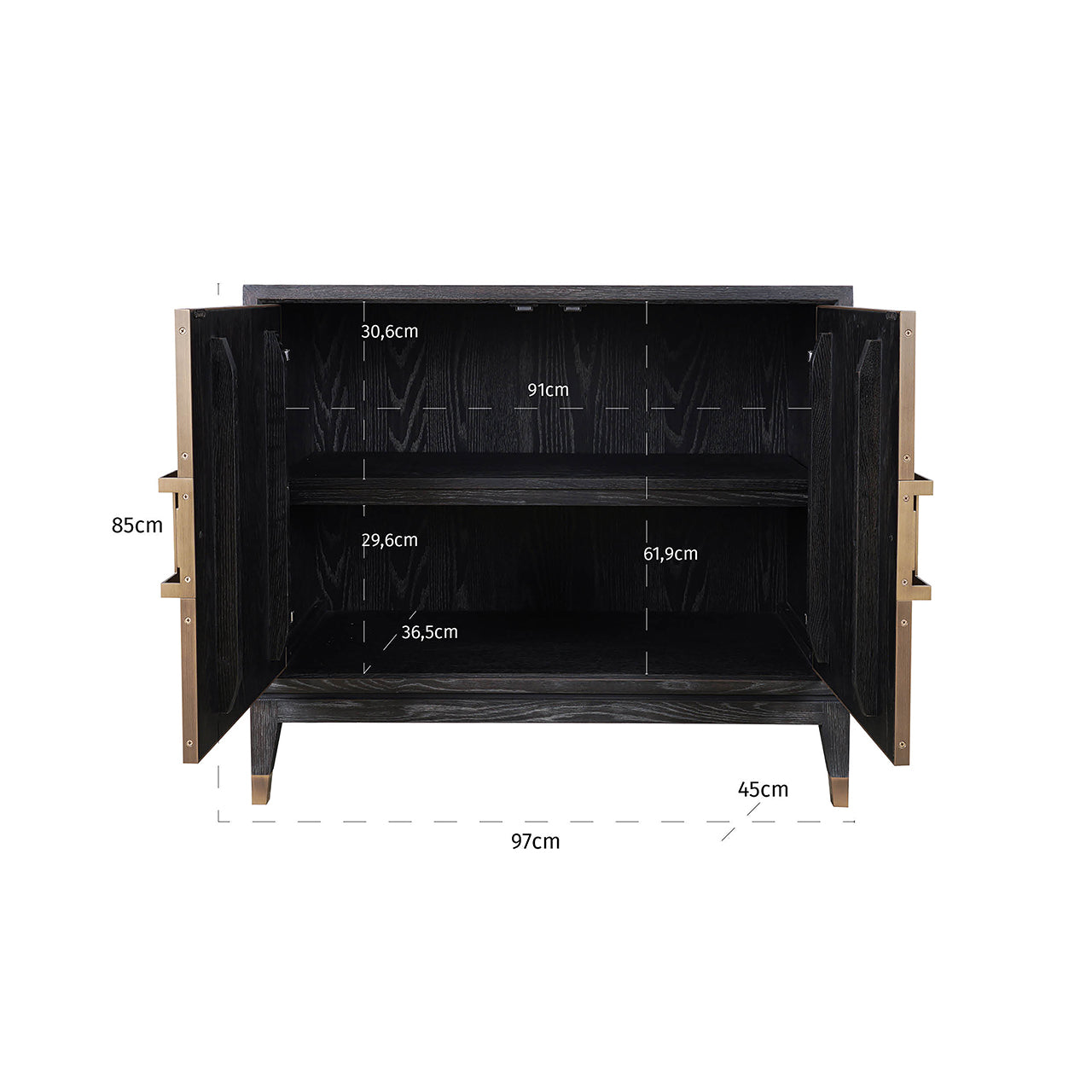 Dressoir Bloomville 2-deurs (bruin)