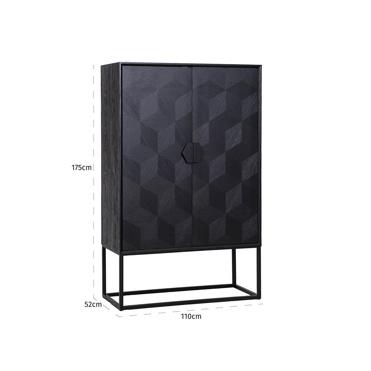 Kast Blax 2-deurs (zwart)