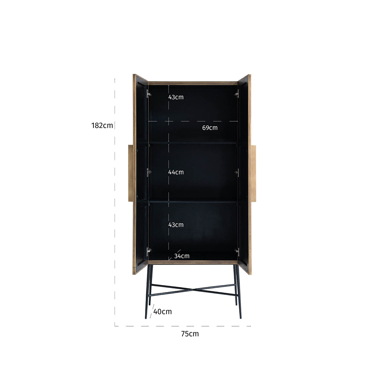 Storage cabinet Ironville gold