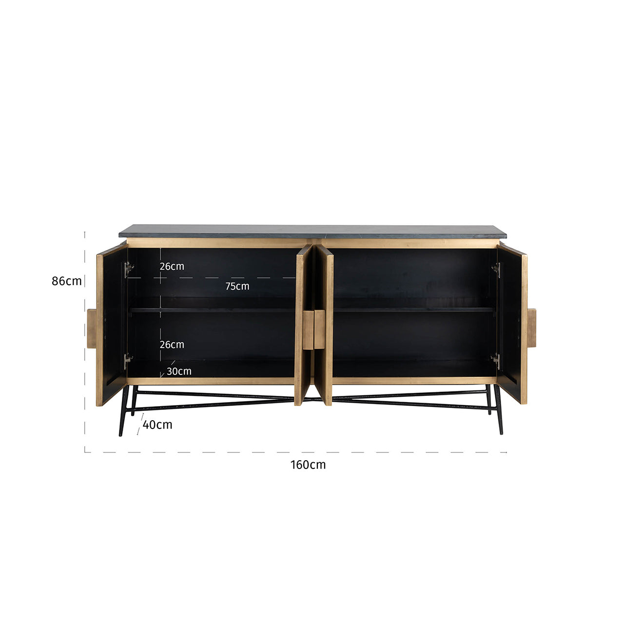 Sideboard Ironville gold