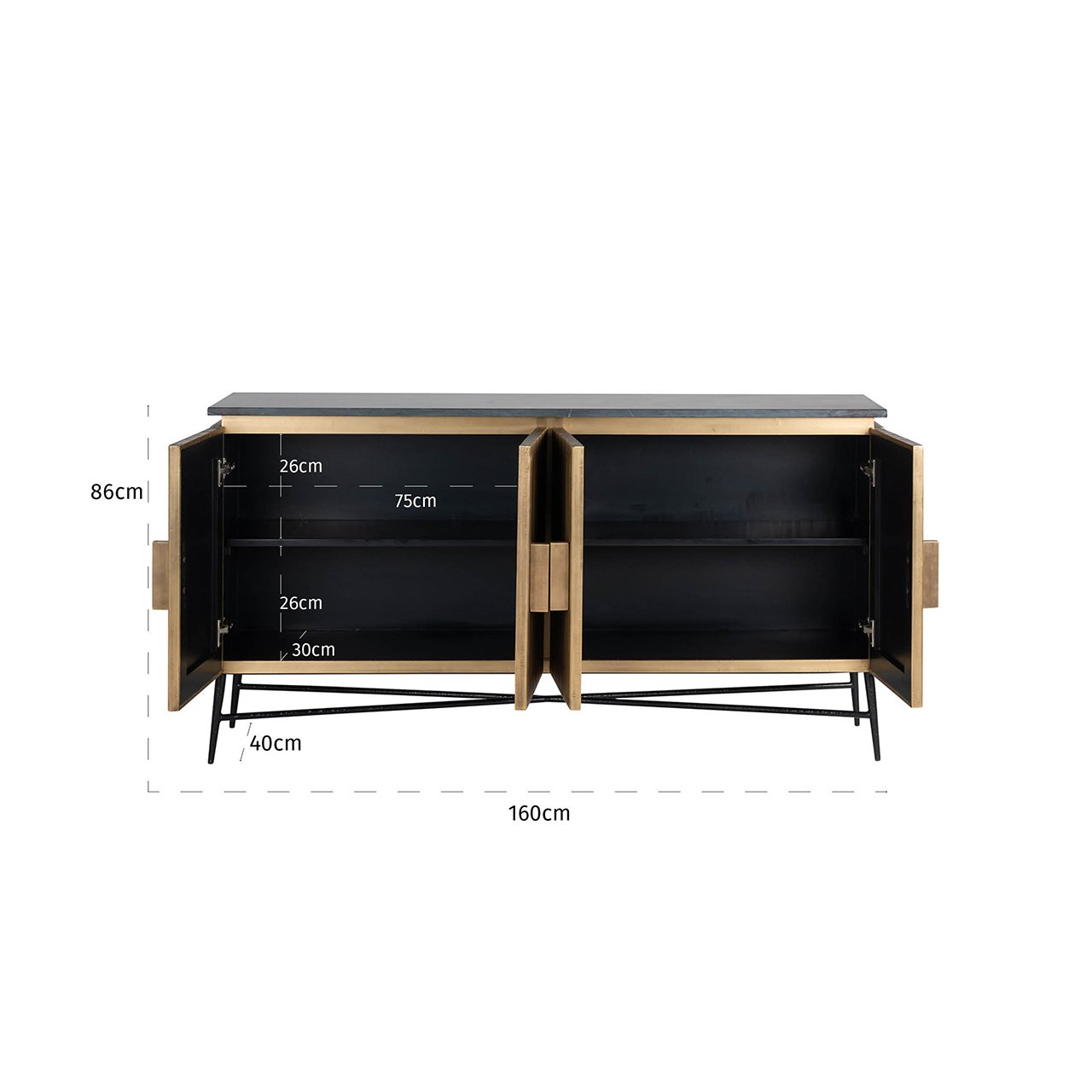 Sideboard Ironville gold