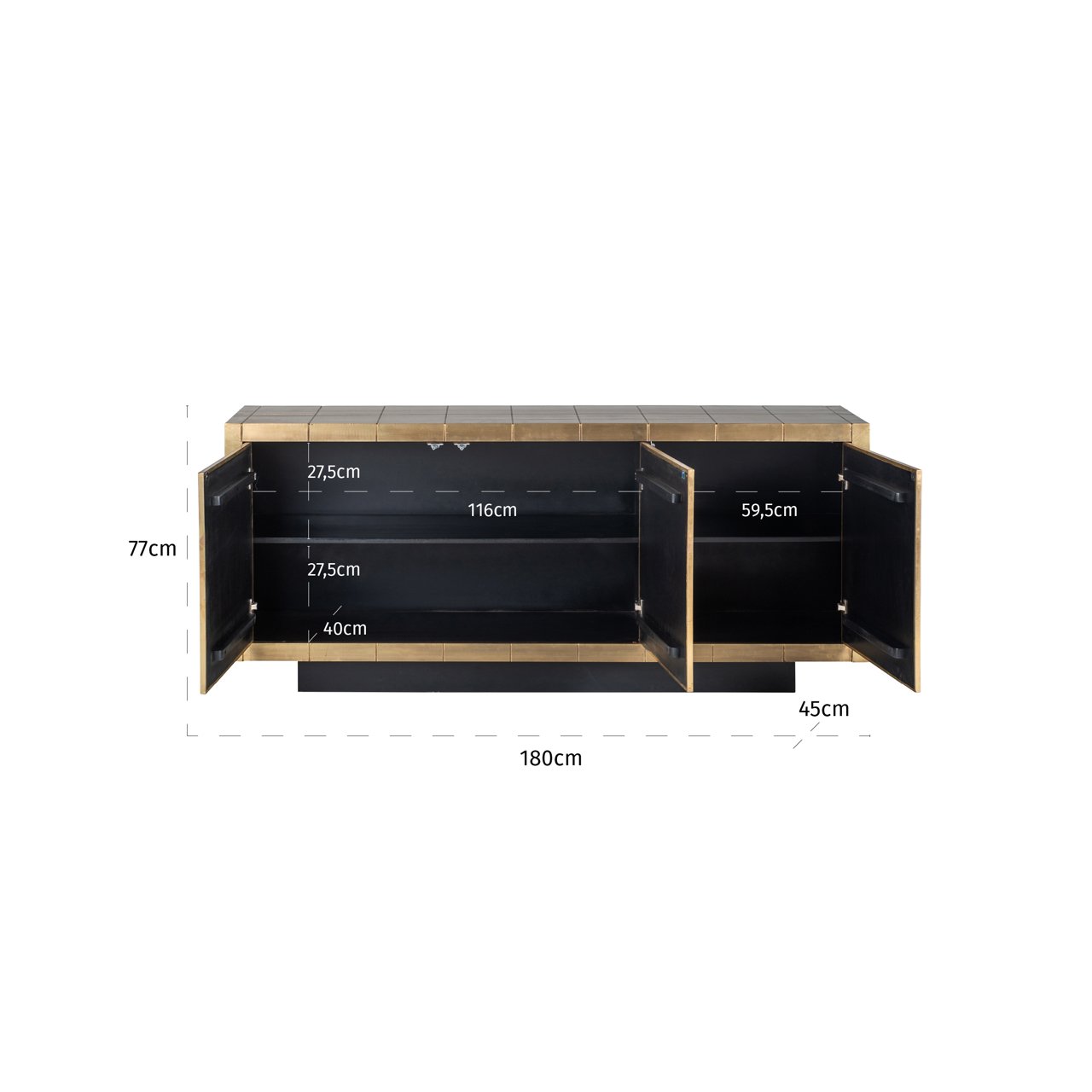 Sideboard Collada brushed gold