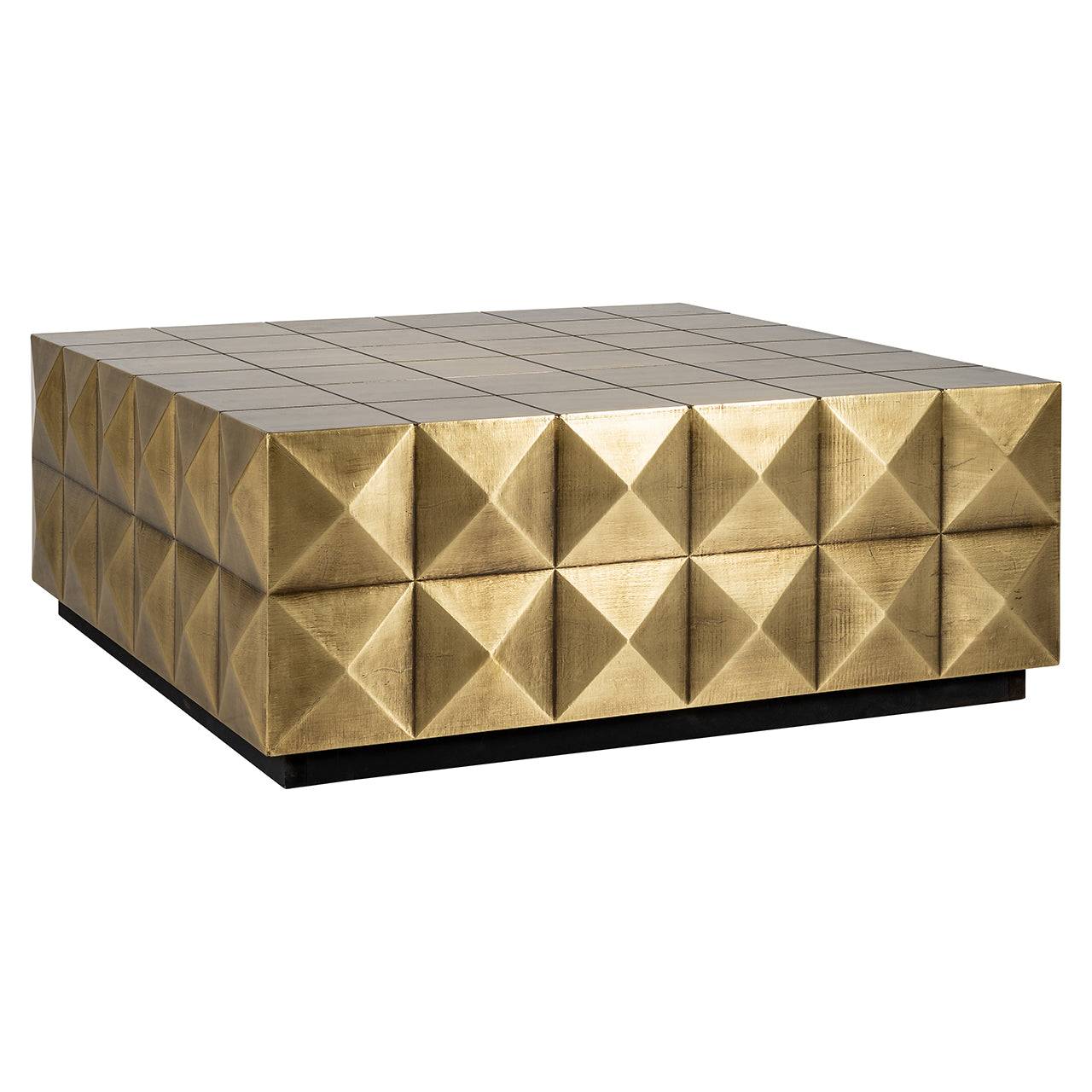 Coffee table Collada incl. glass (Brushed Gold)