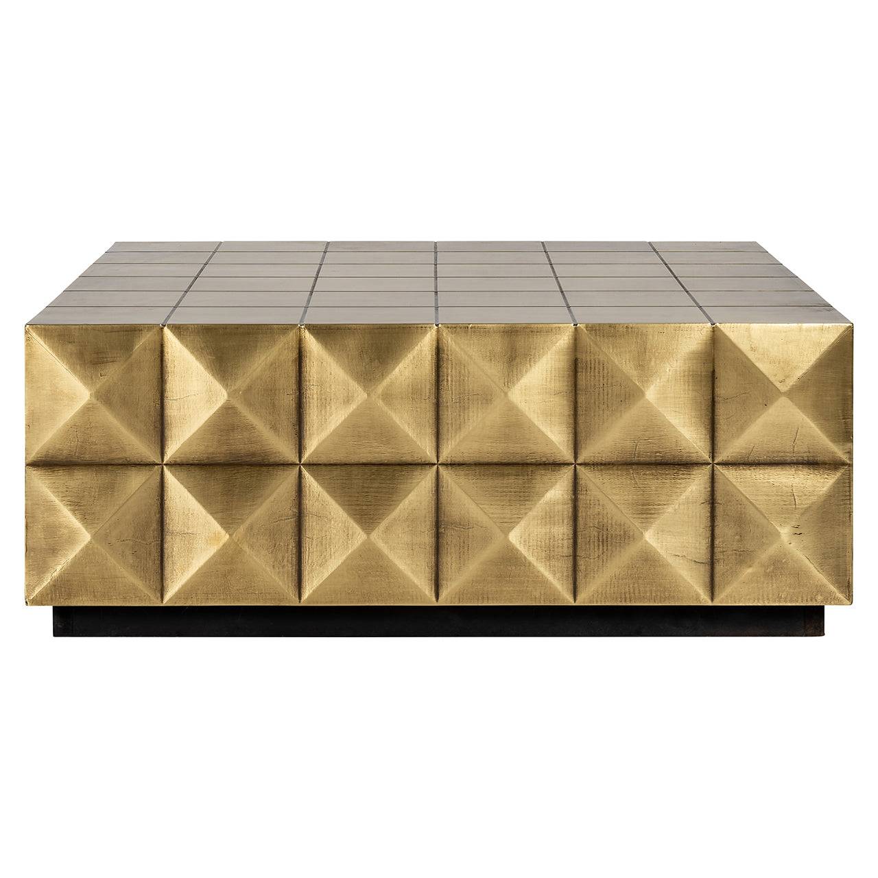 Coffee table Collada incl. glass (Brushed Gold)