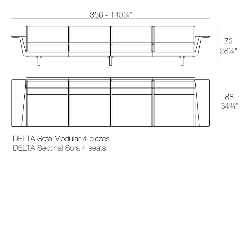 Delta Sofa 4 Seat