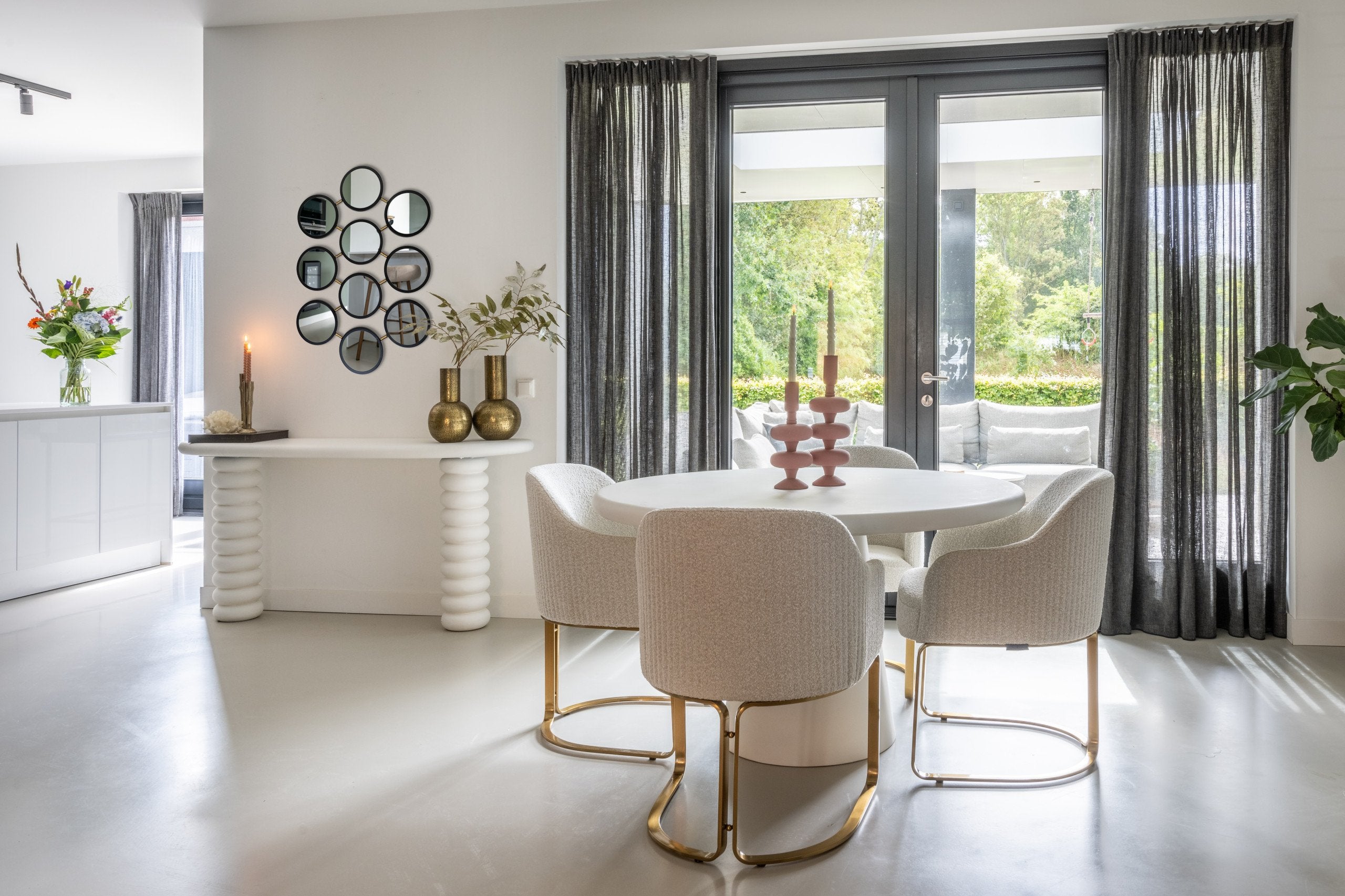 Console Bloomstone white 170