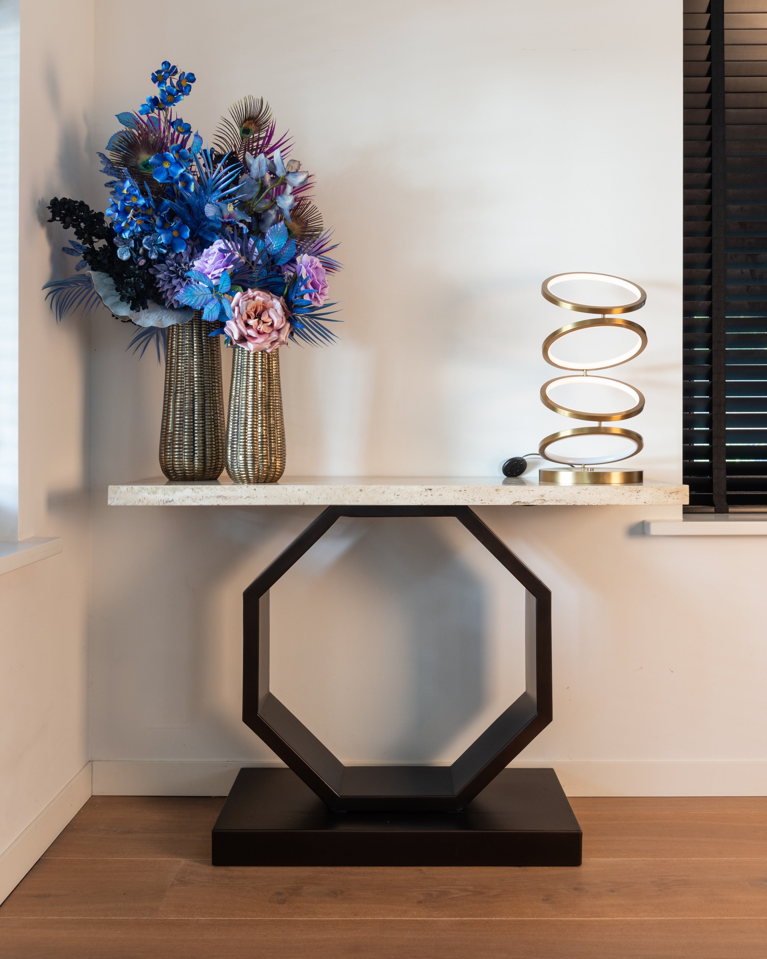Vase Loran brushed gold large