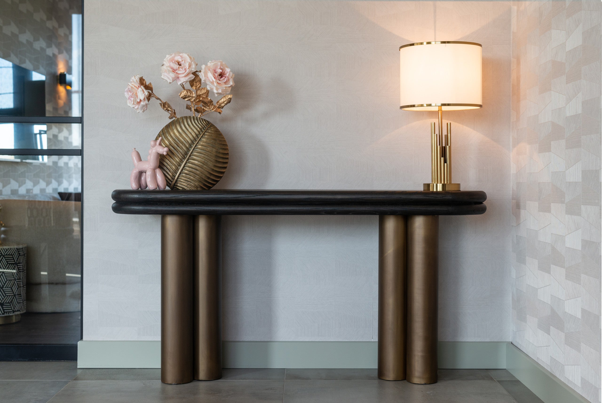 Console Macaron (Schwarz rustikal)