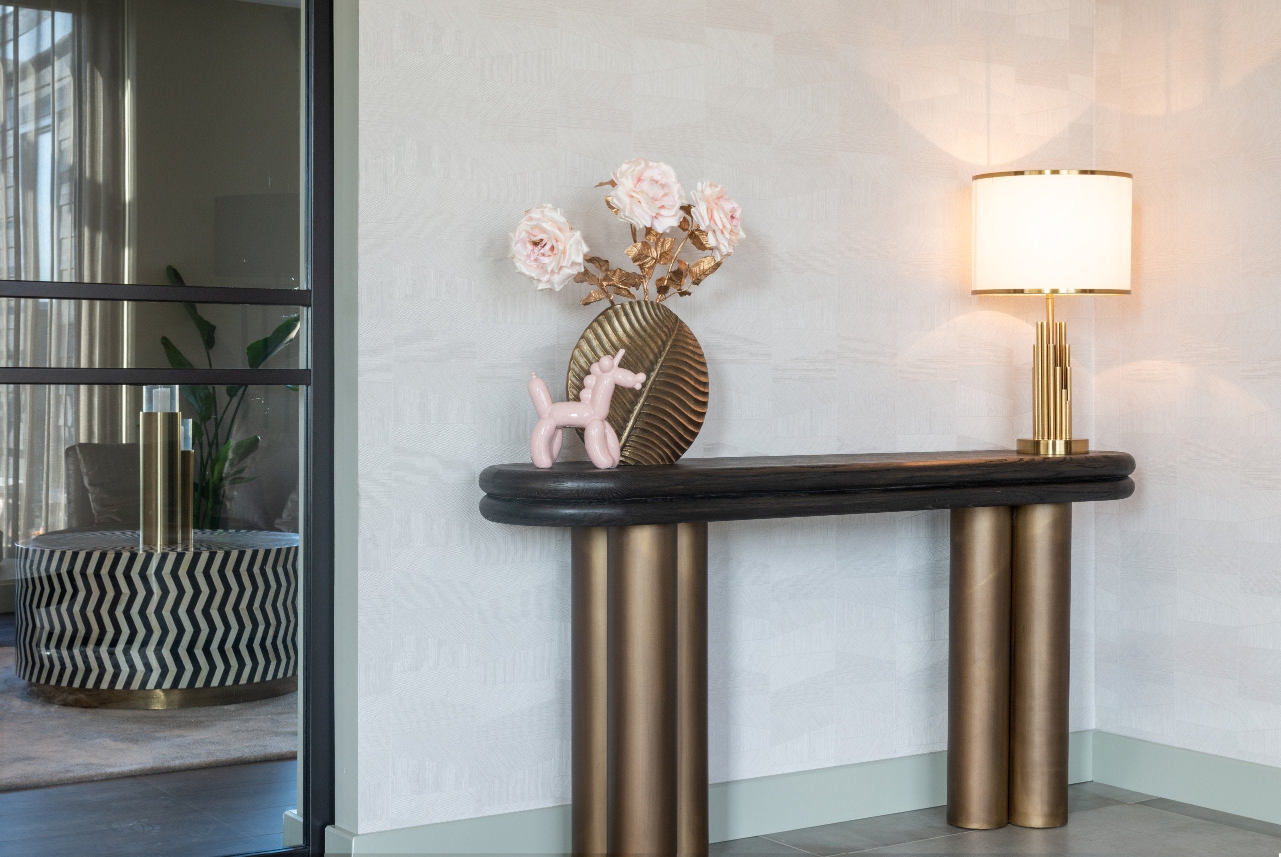 Console Macaron black rustic