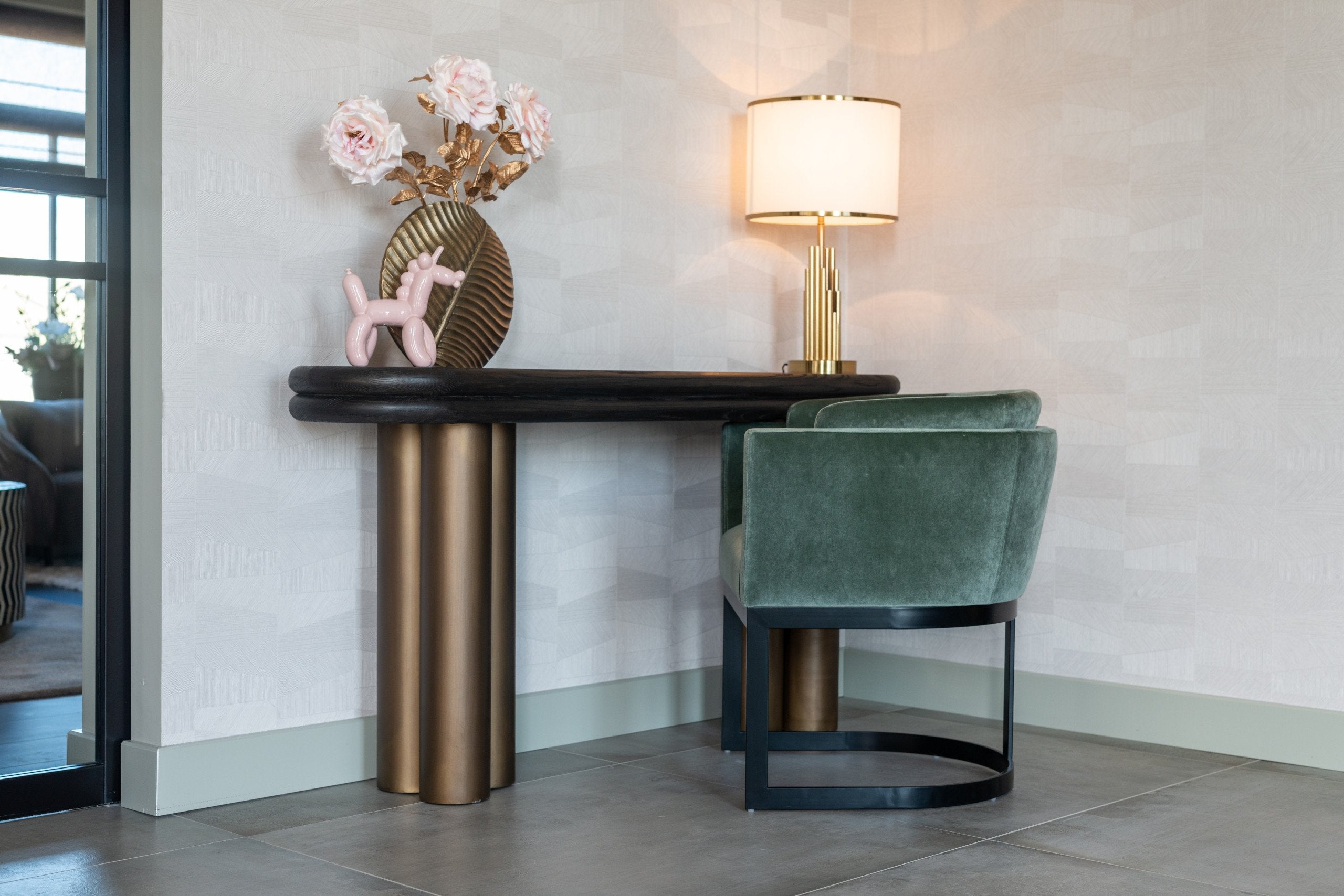 Console Macaron black rustic