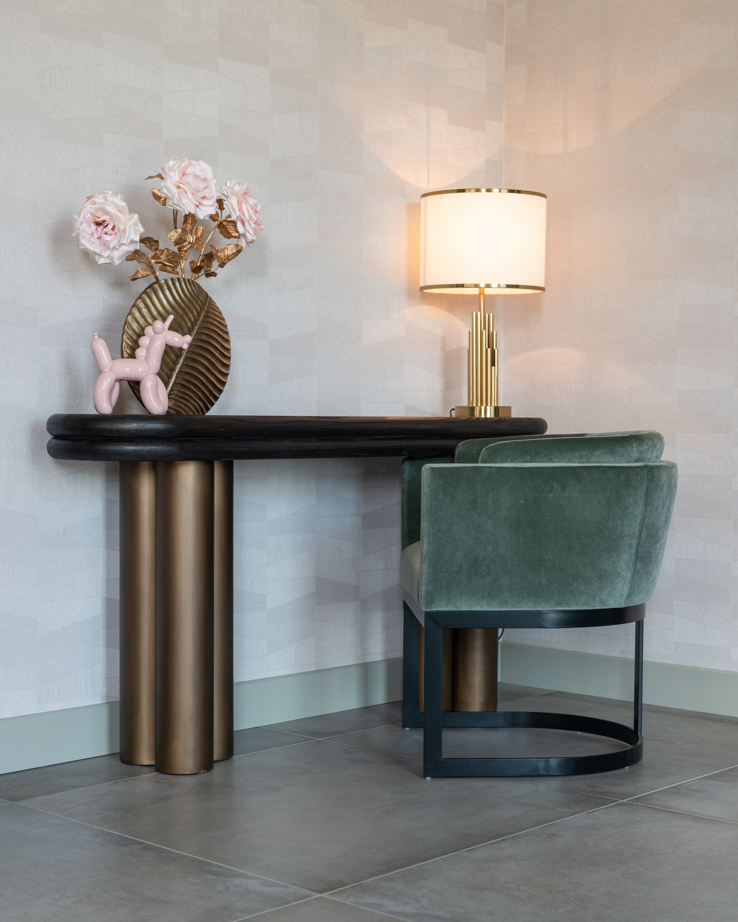 Console Macaron black rustic