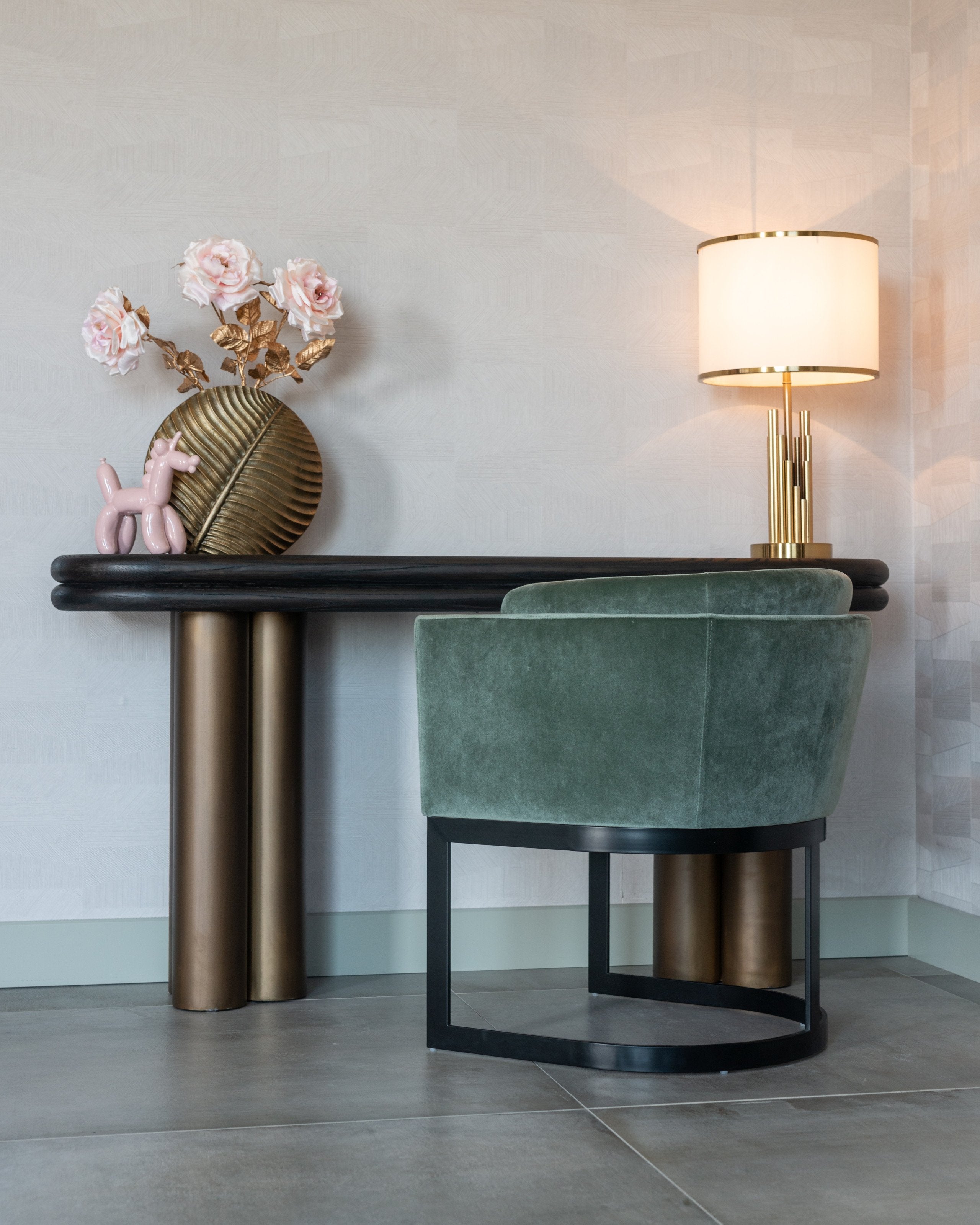 Console Macaron black rustic