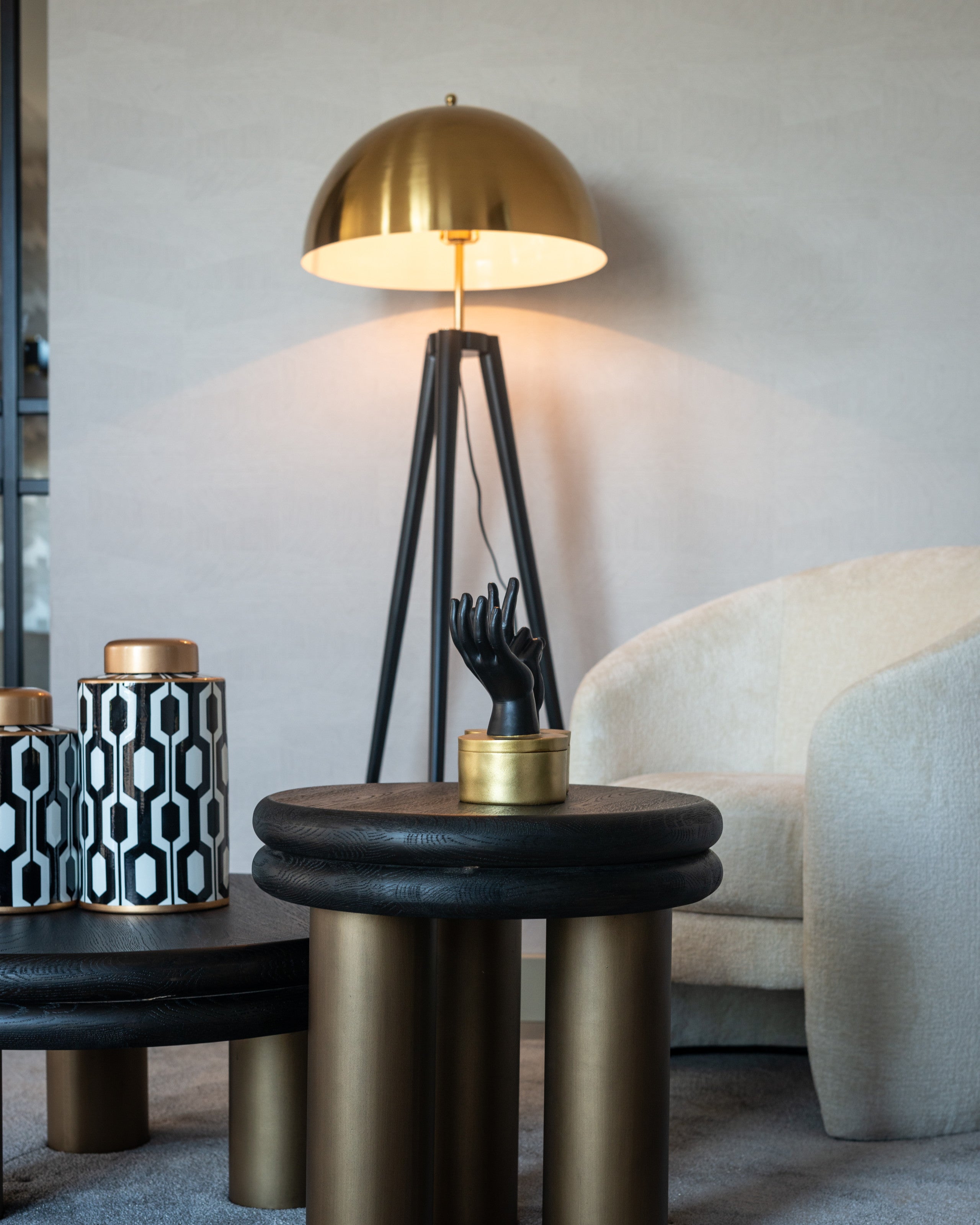 Coffee table Macaron black rustic