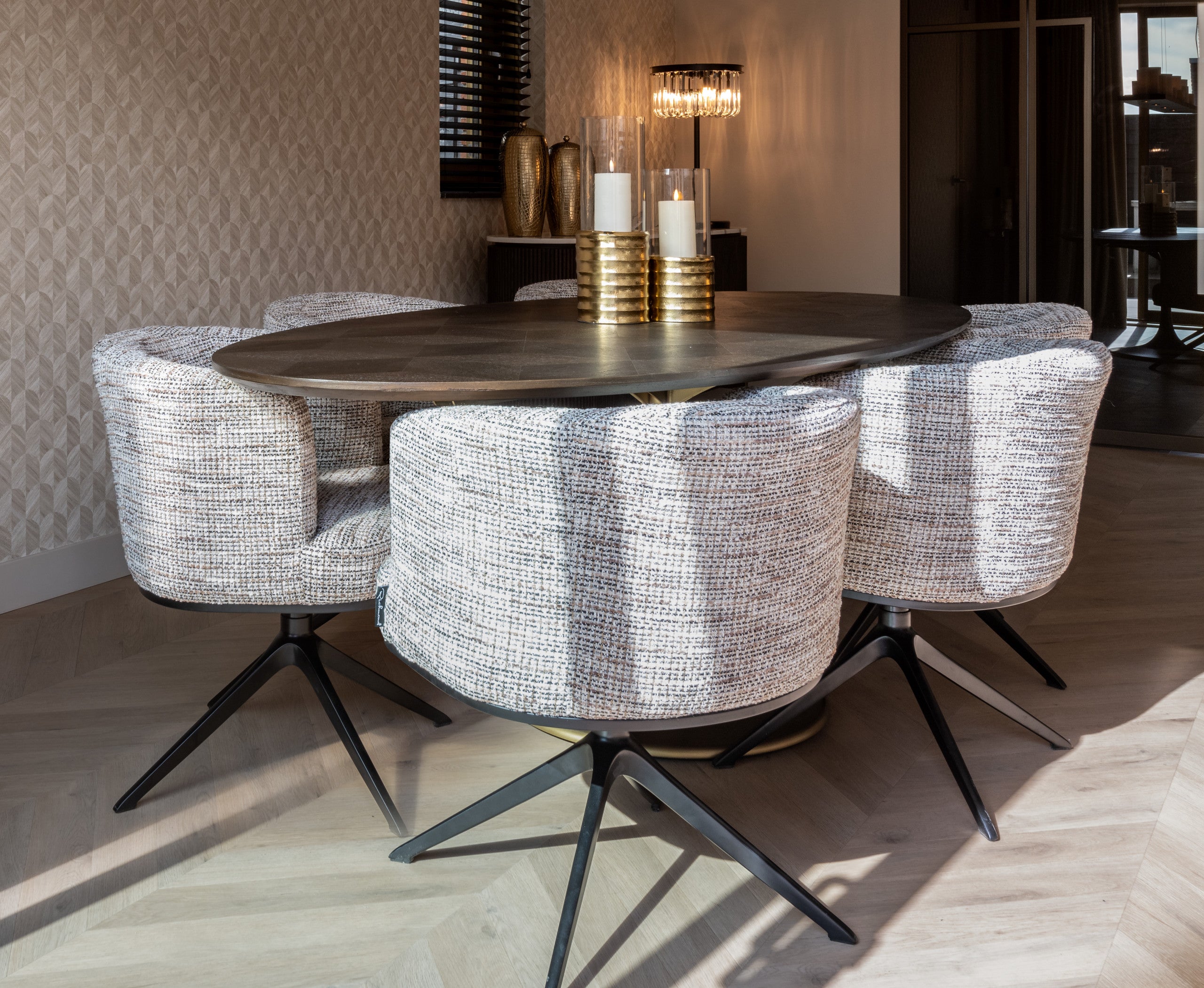 Dining table Luxor brown oval 230