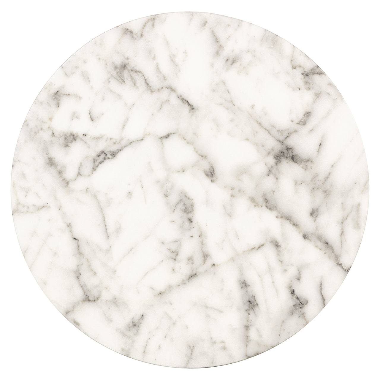 End table Kita faux white marble (White)