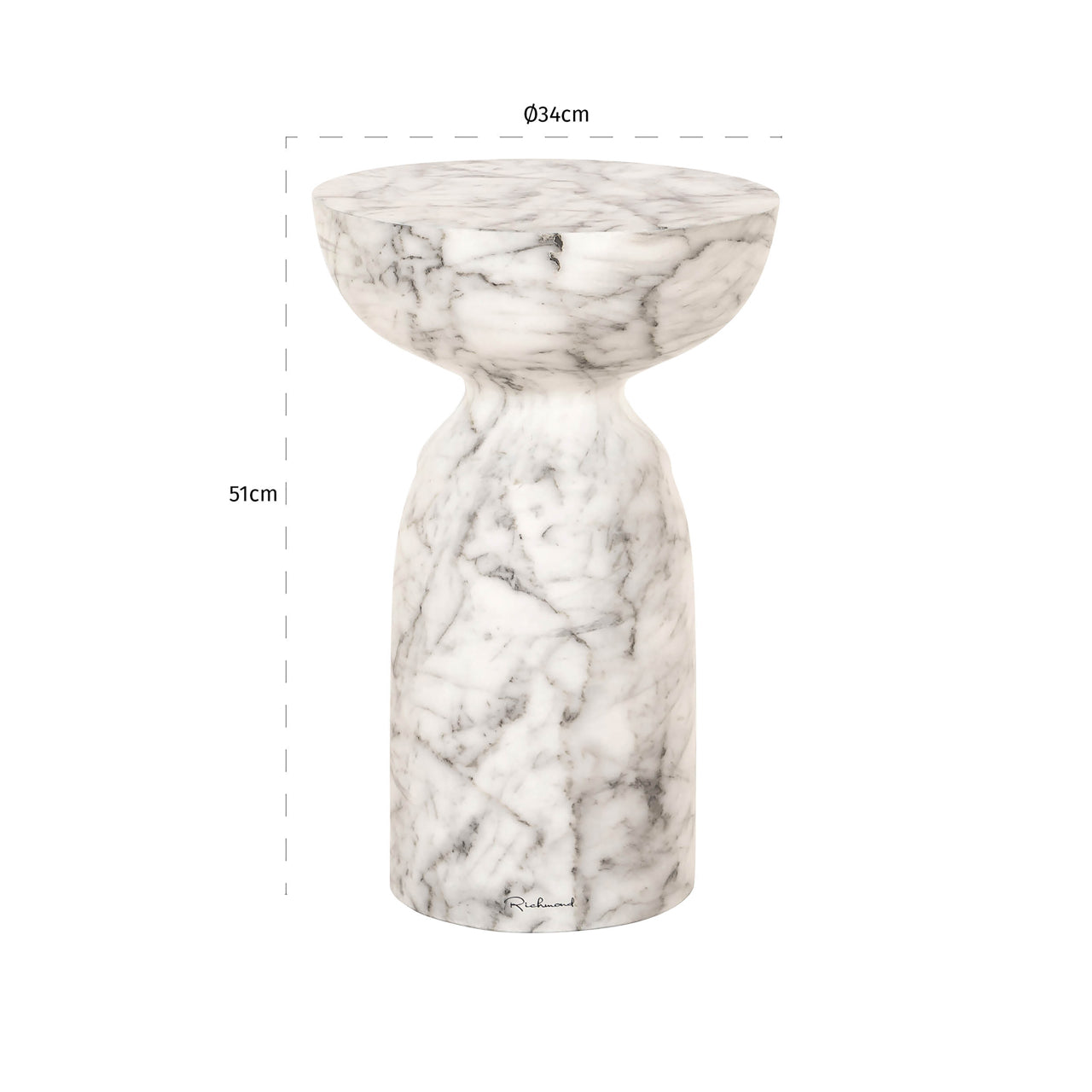 End table Kita white