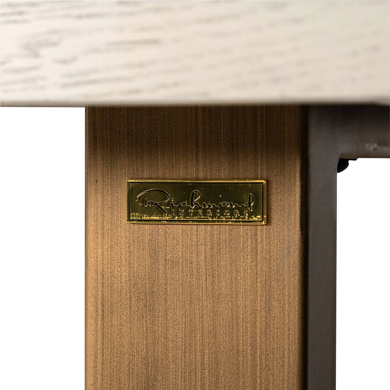 Dining table Whitebone brass 235 (Verona Grey)
