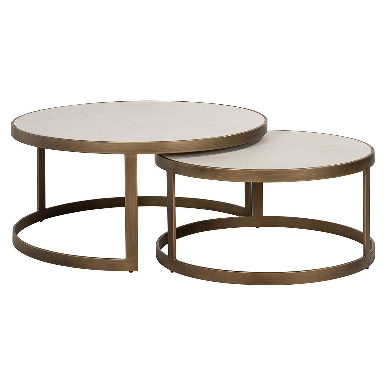 Salontafel Whitebone messing set van 2 (Verona Grey)
