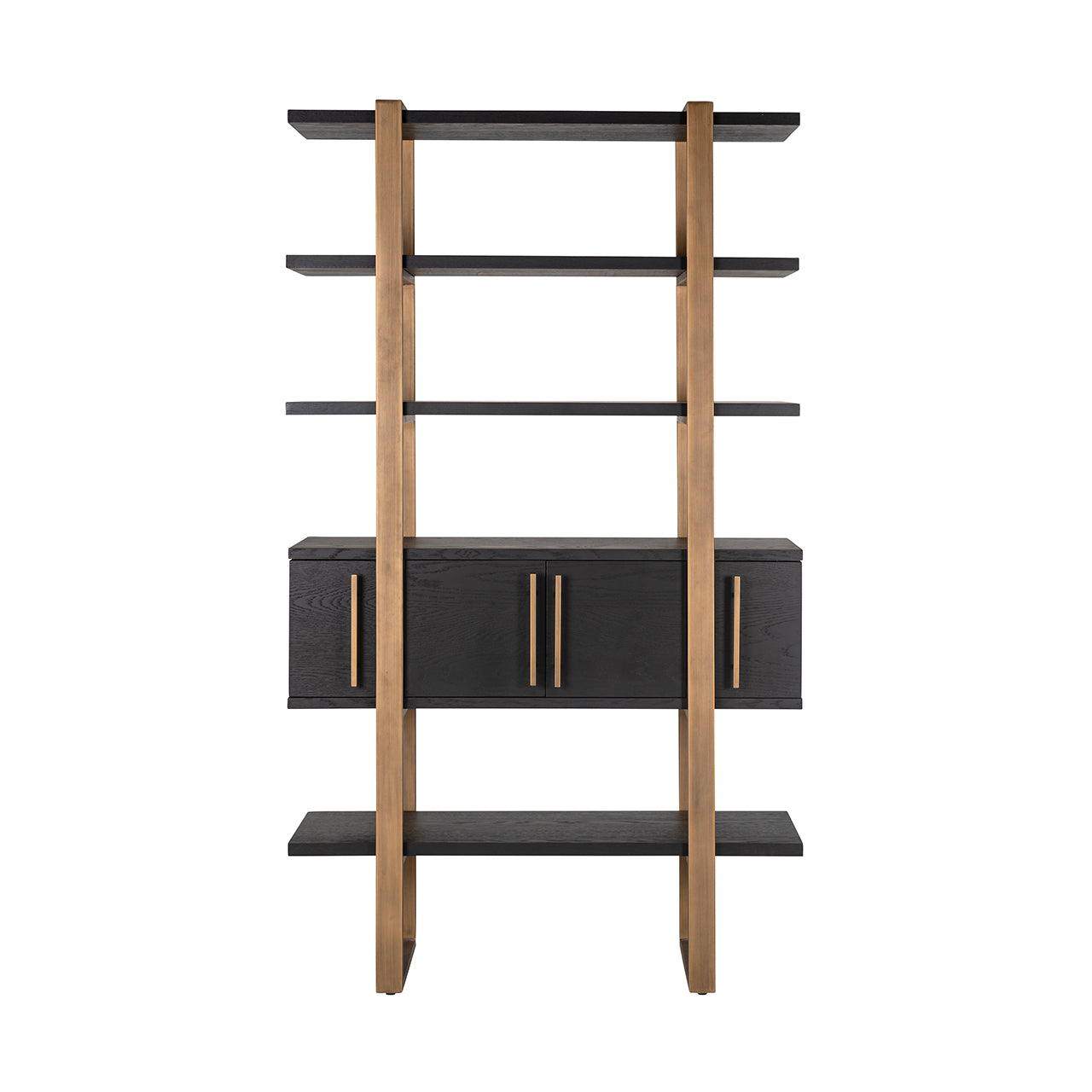 Display cabinet Cambon 4-doors 4-shelves (Dark coffee)