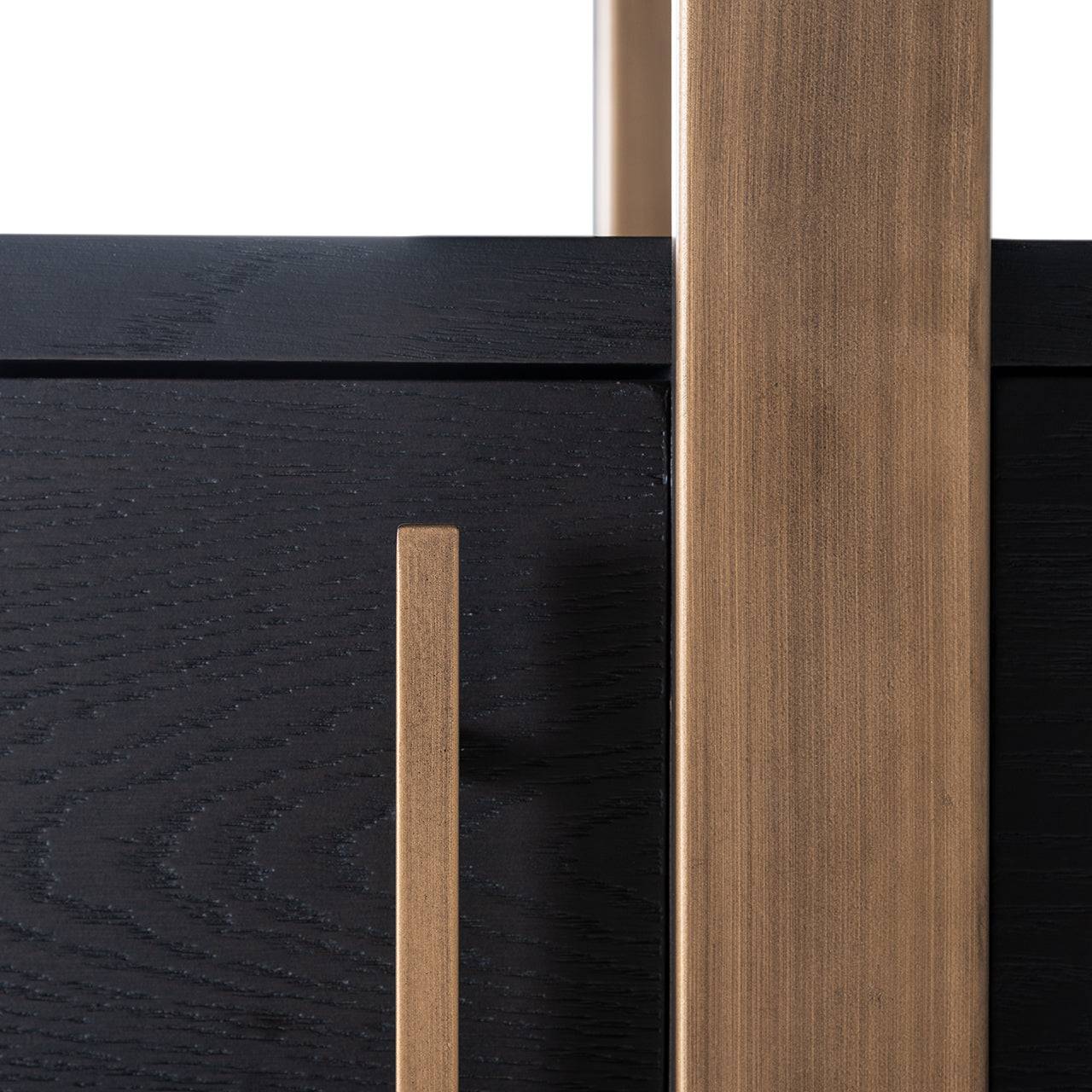 Display cabinet Cambon 4-doors 4-shelves (Dark coffee)