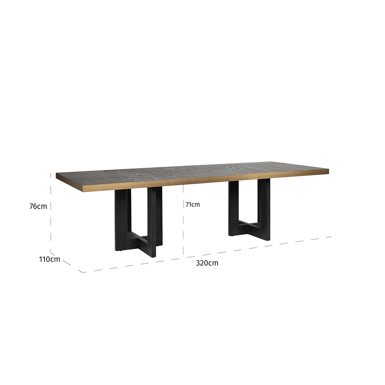 Dining table Cambon 320 (Dark coffee)