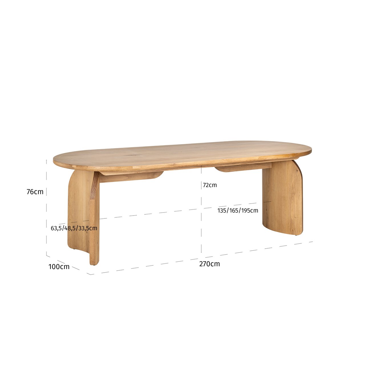 Dining table Fairmont natural 270