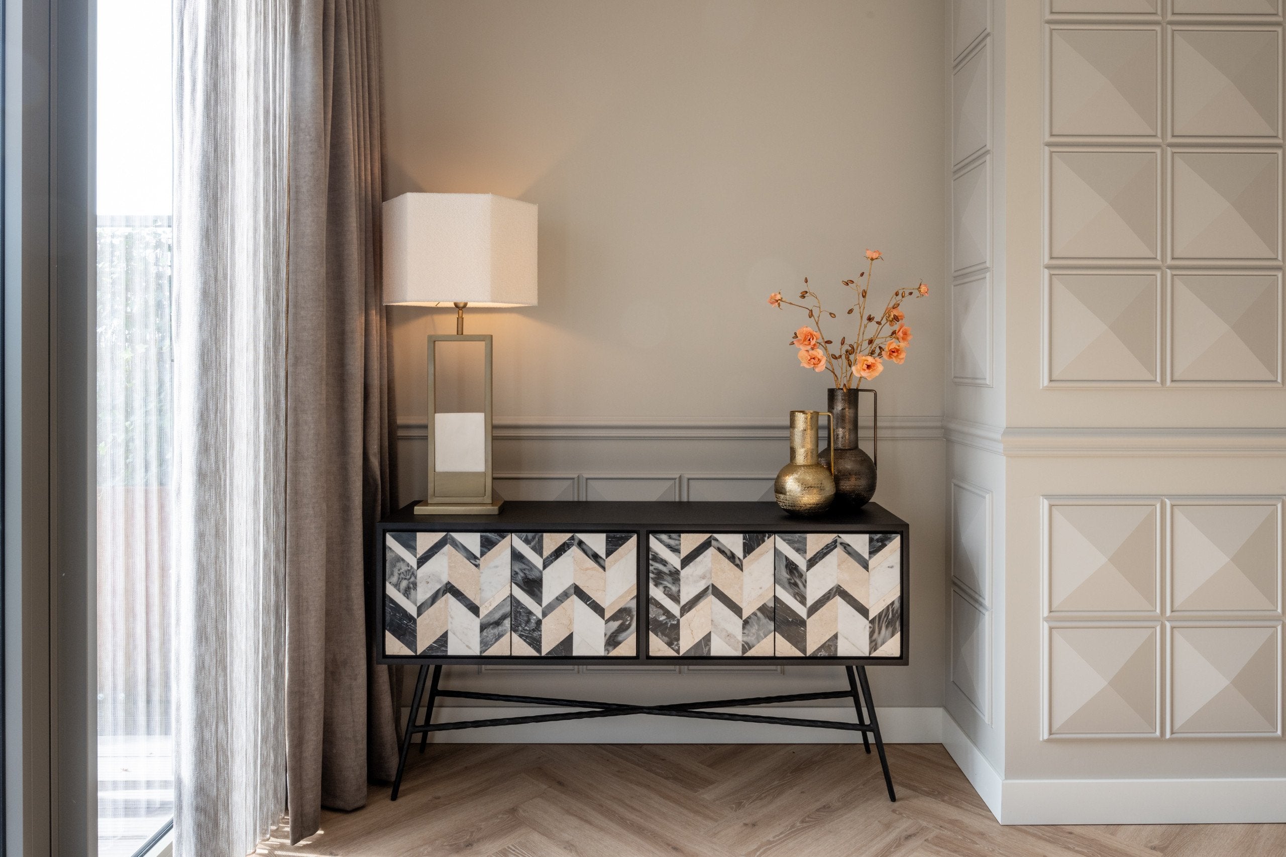 Vase Leia gold small