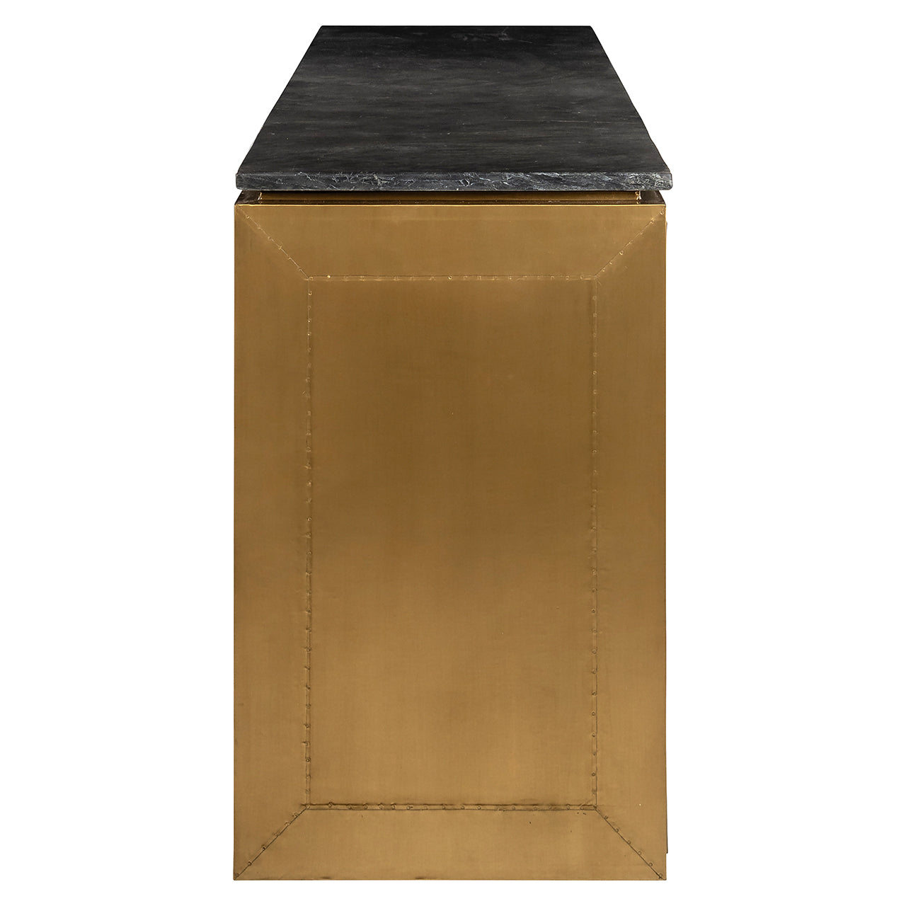 Sideboard Finsbury 4-deurs (zwart/goud)