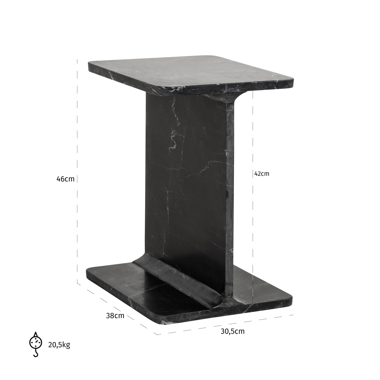 End table Benson black