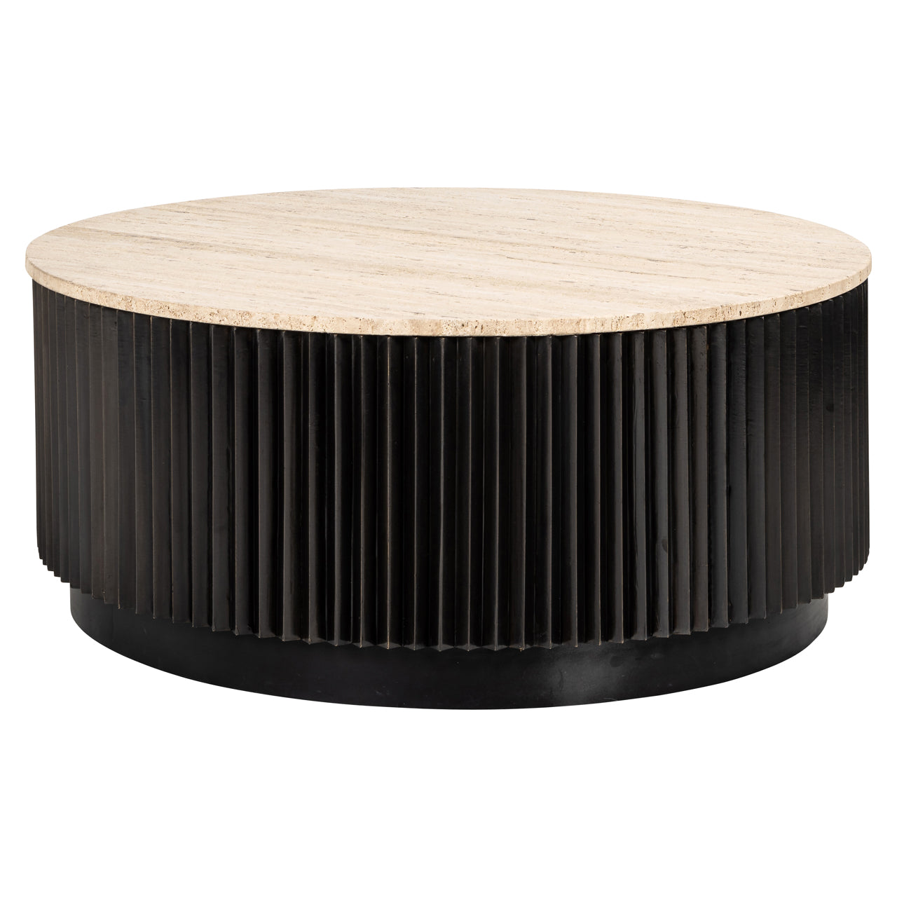 Coffee table Hampton dark brown 90Ø