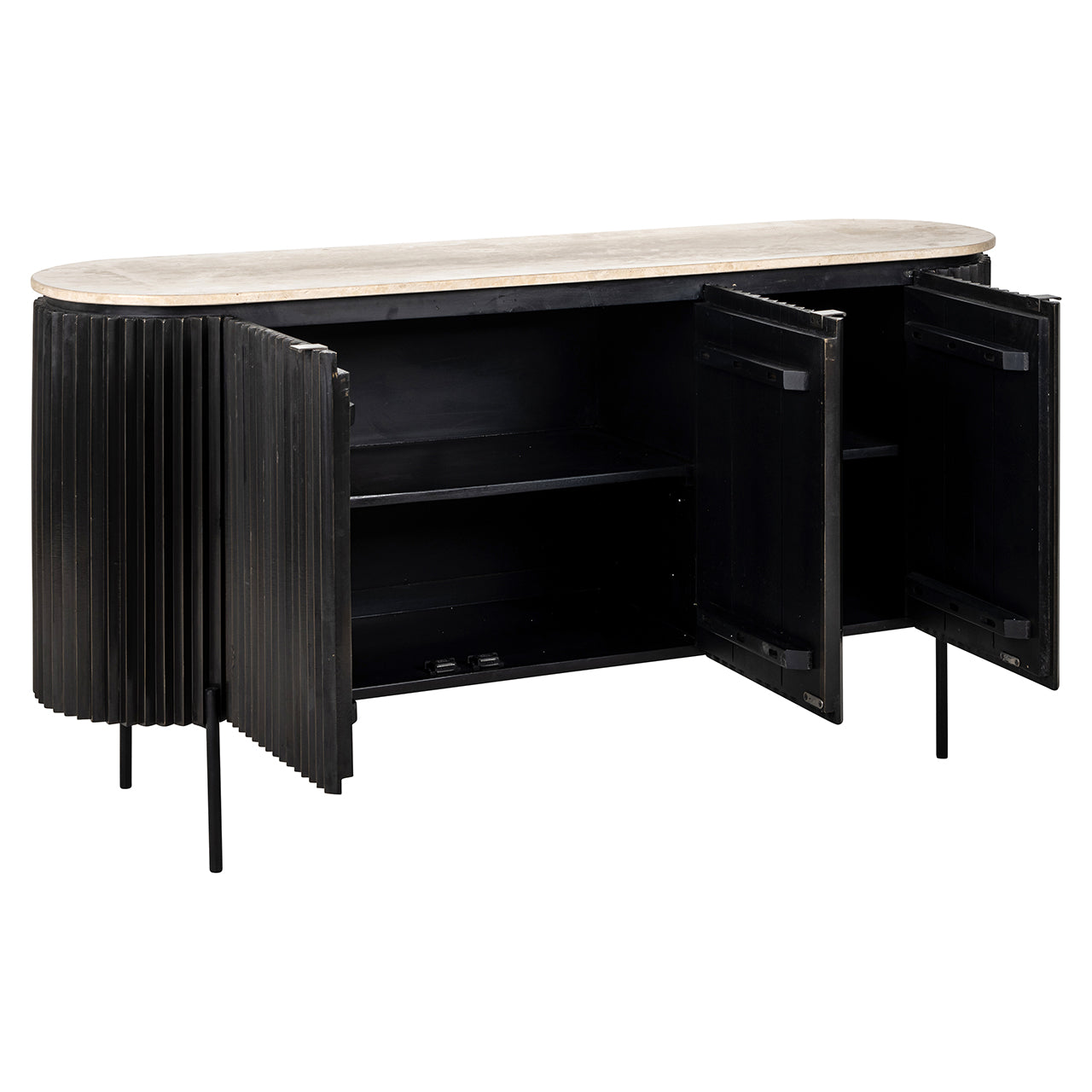 Dressoir Hampton 3-deurs (Donkerbruin)