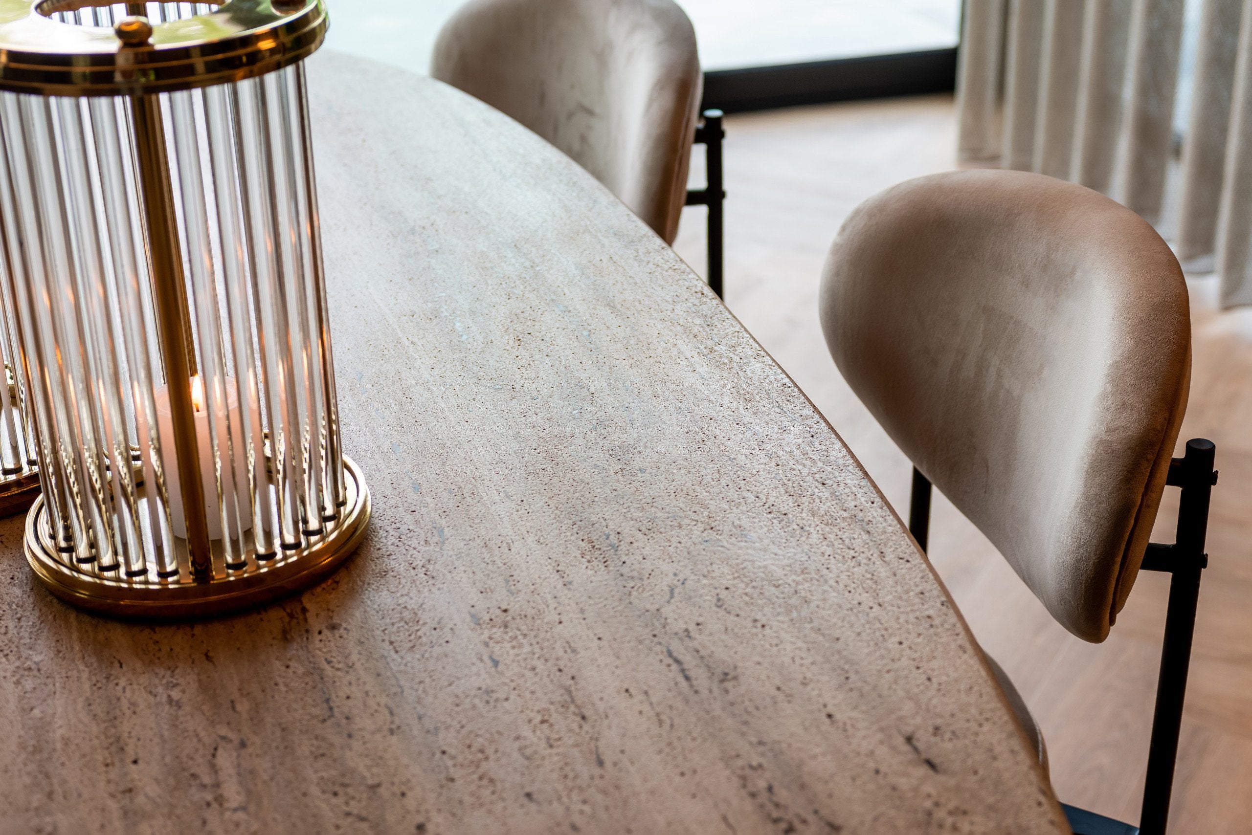 Dining table Hampton black oval 230