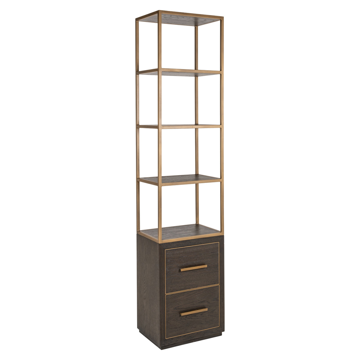 Display cabinet Carter brown small 2-drawers