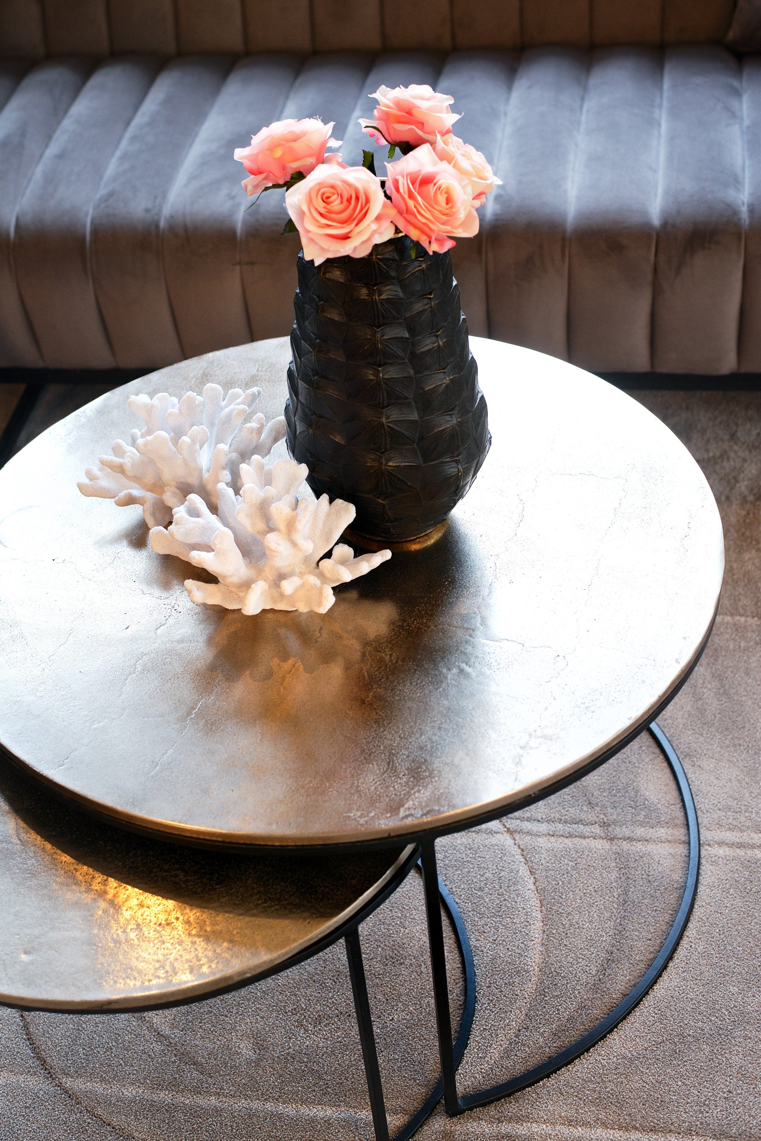 Coffee table Asher champagne gold (Set of 2)