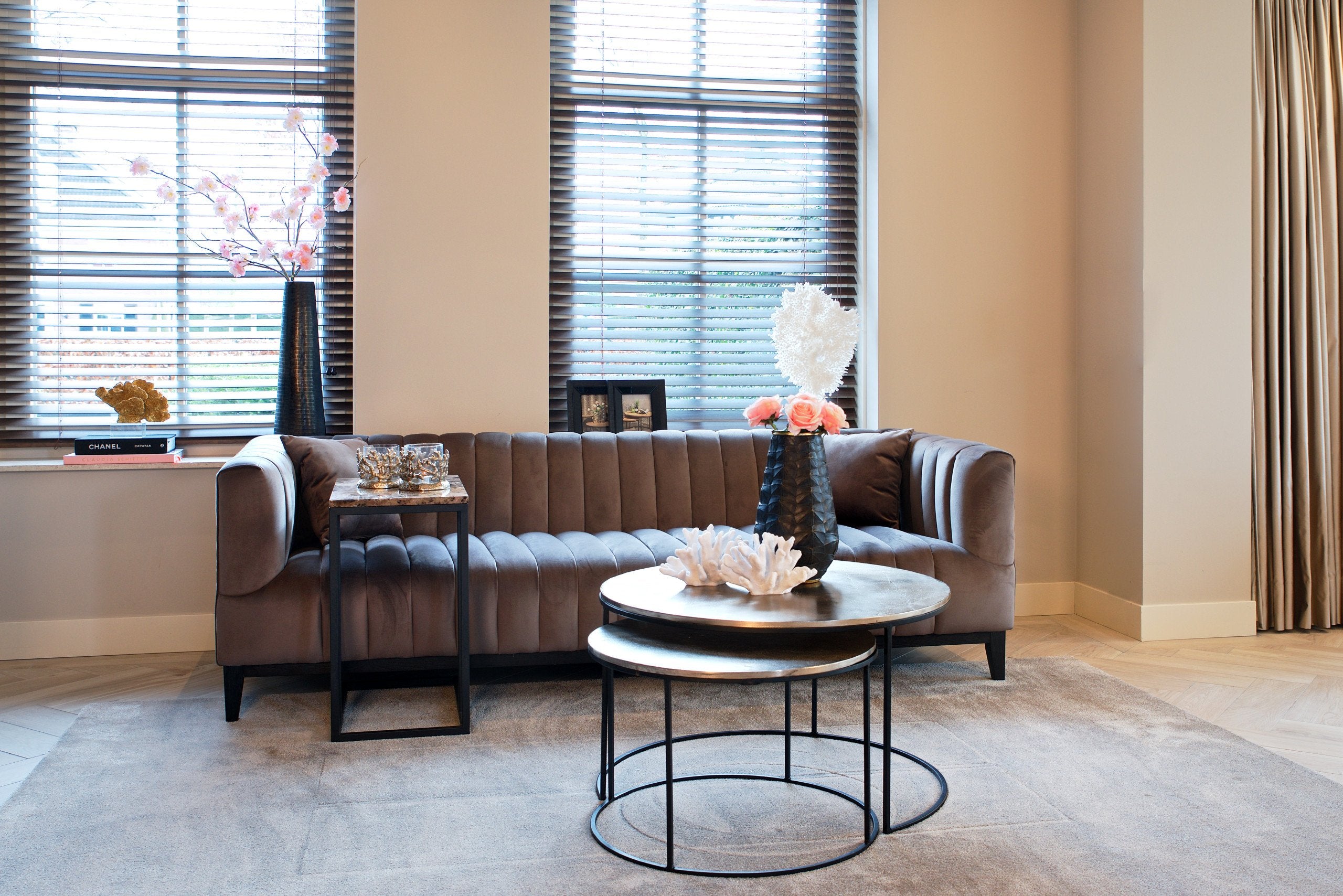 Coffee table Asher champagne gold (Set of 2)