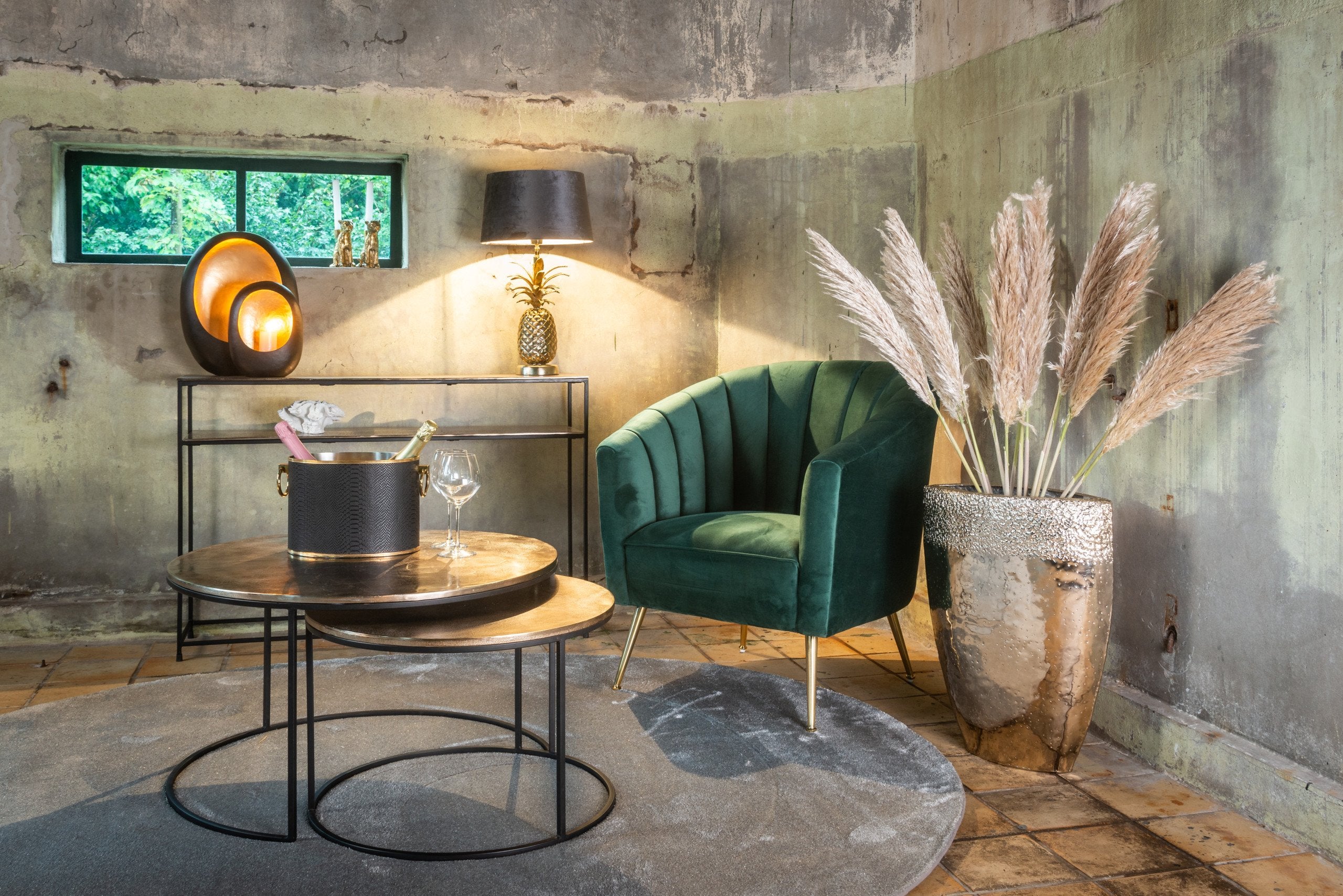 Console Chandon champagne gold