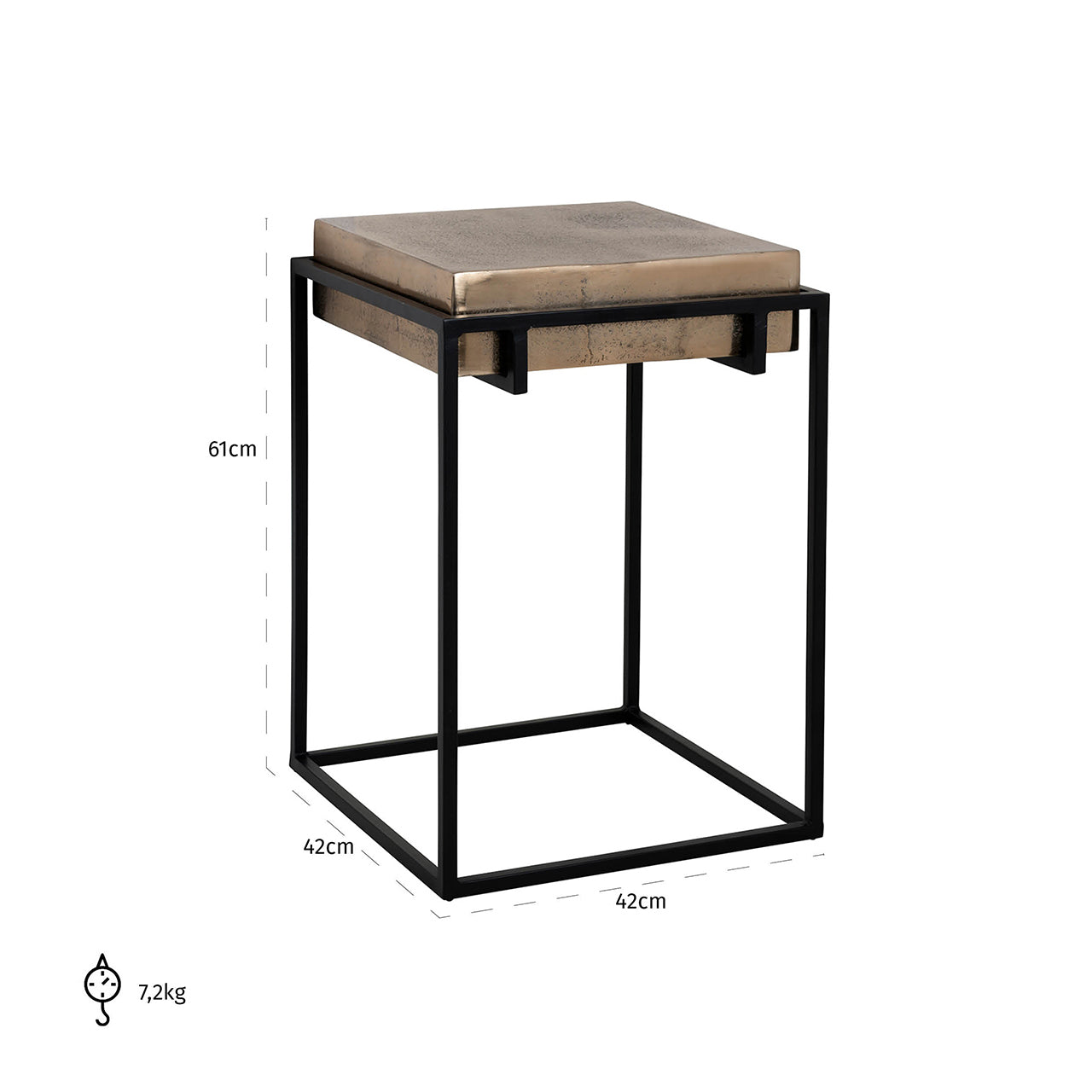 End table Calloway champagne gold