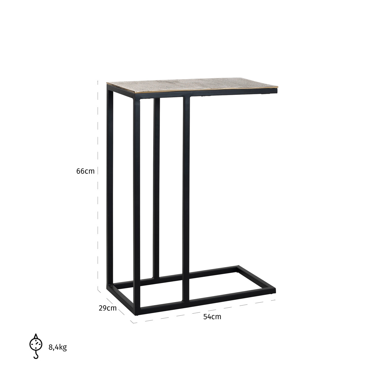 Sofa table Calloway champagne gold