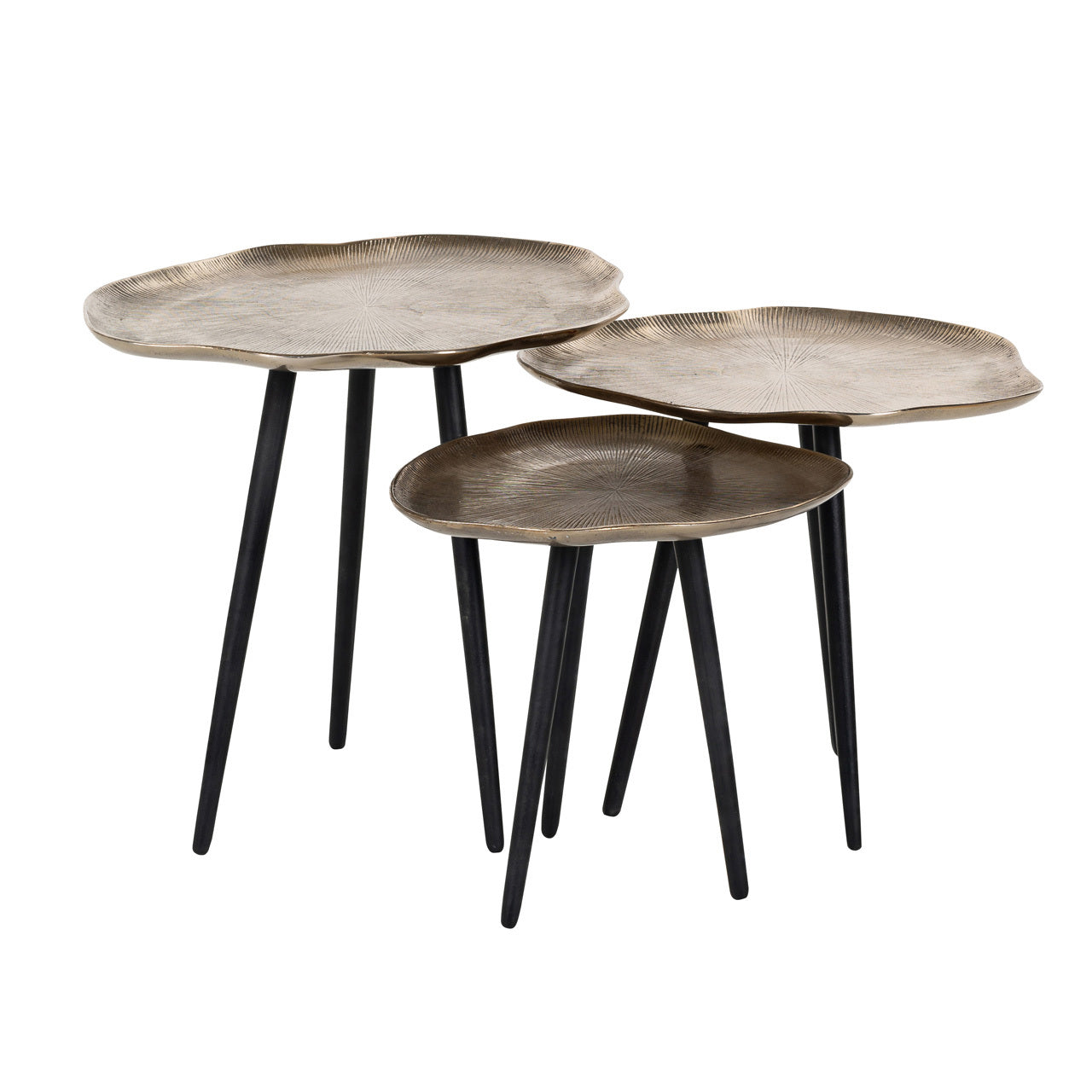 Coffee table Volenta champagne gold (Set of 3)
