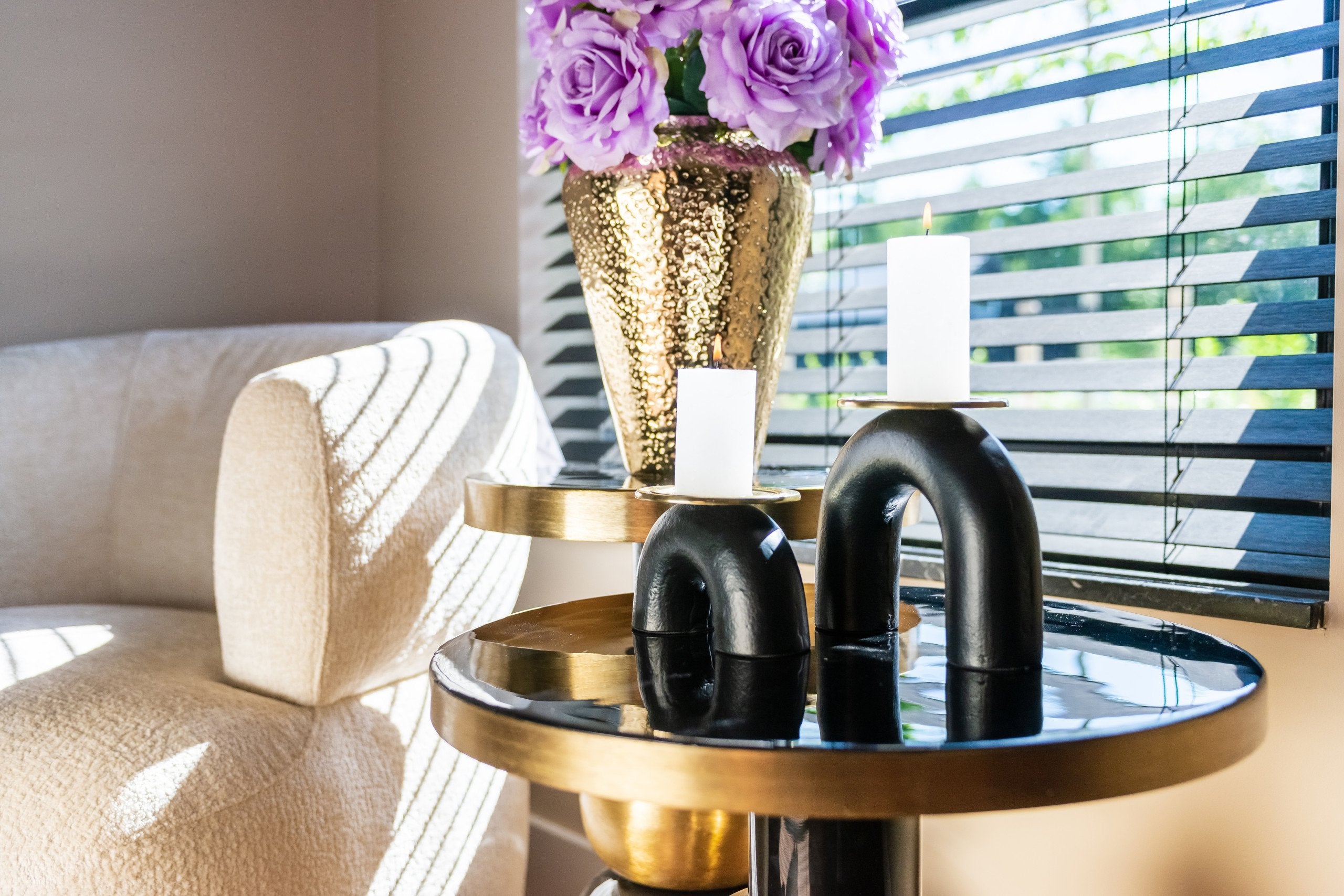 End table Mose black 51Ø