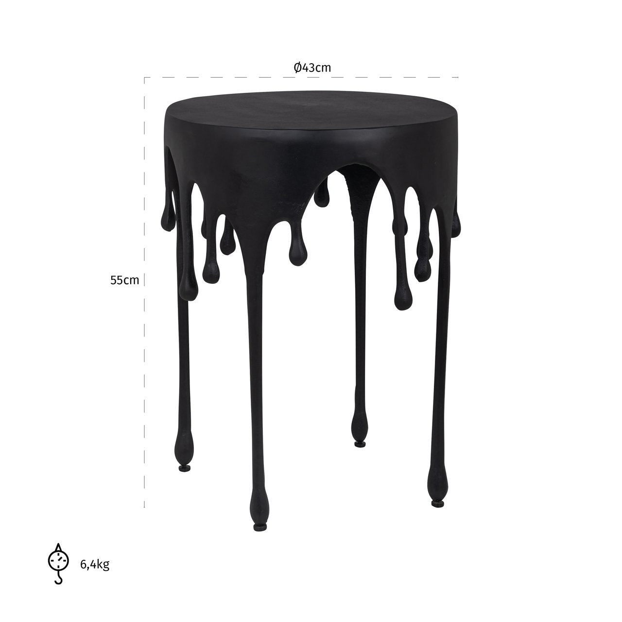 End table Laila black
