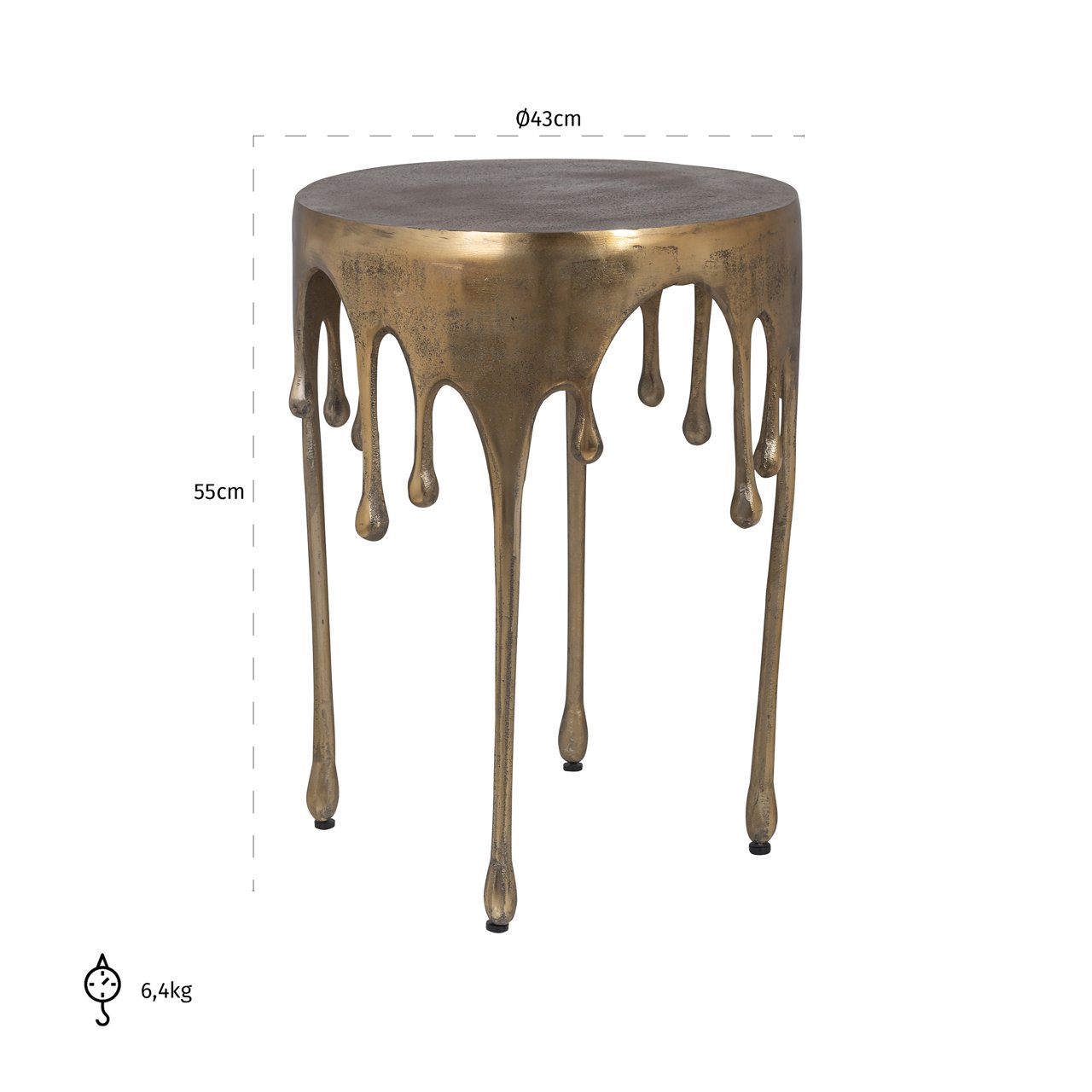 End table Carly brushed gold