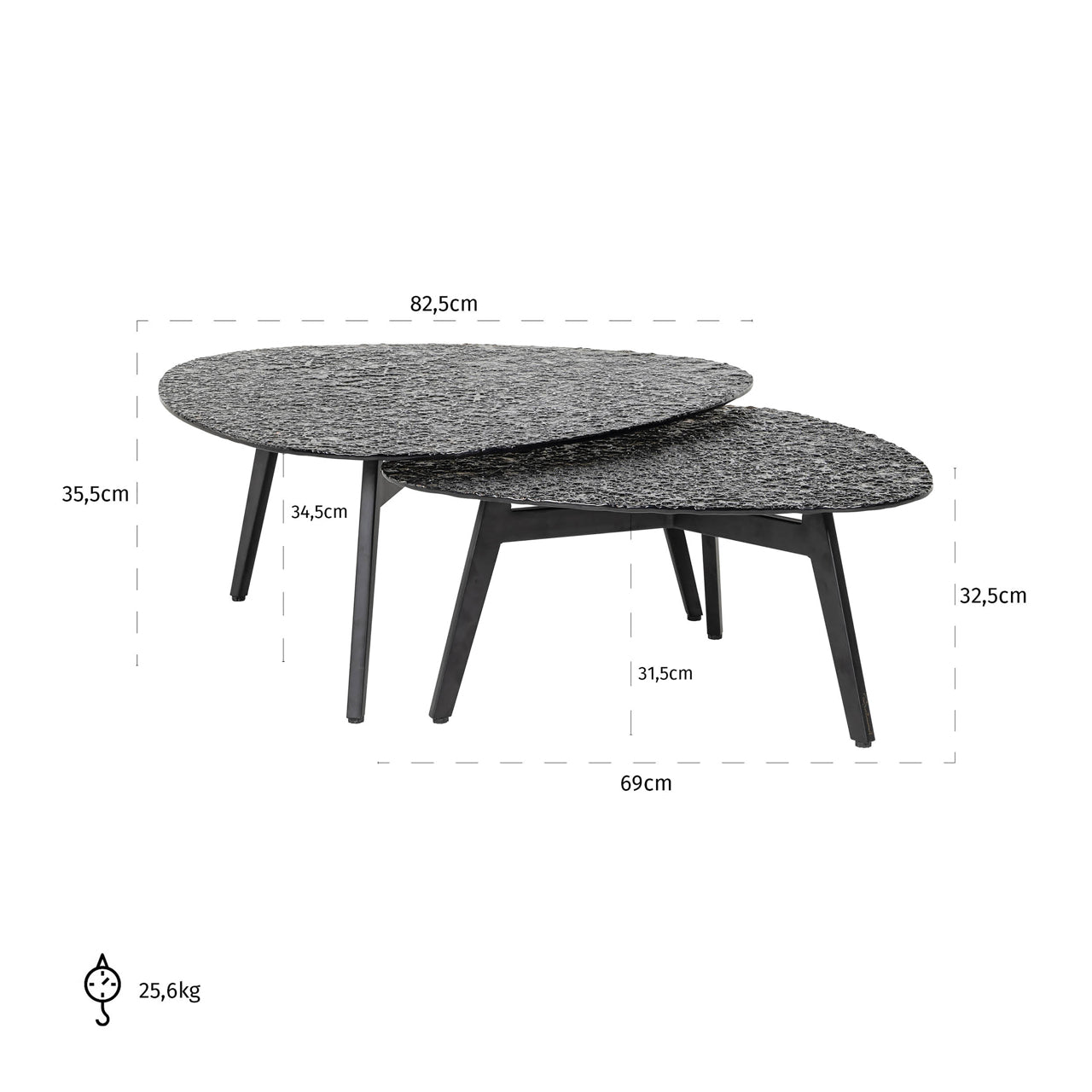 Coffee table Riley (Set of 2)