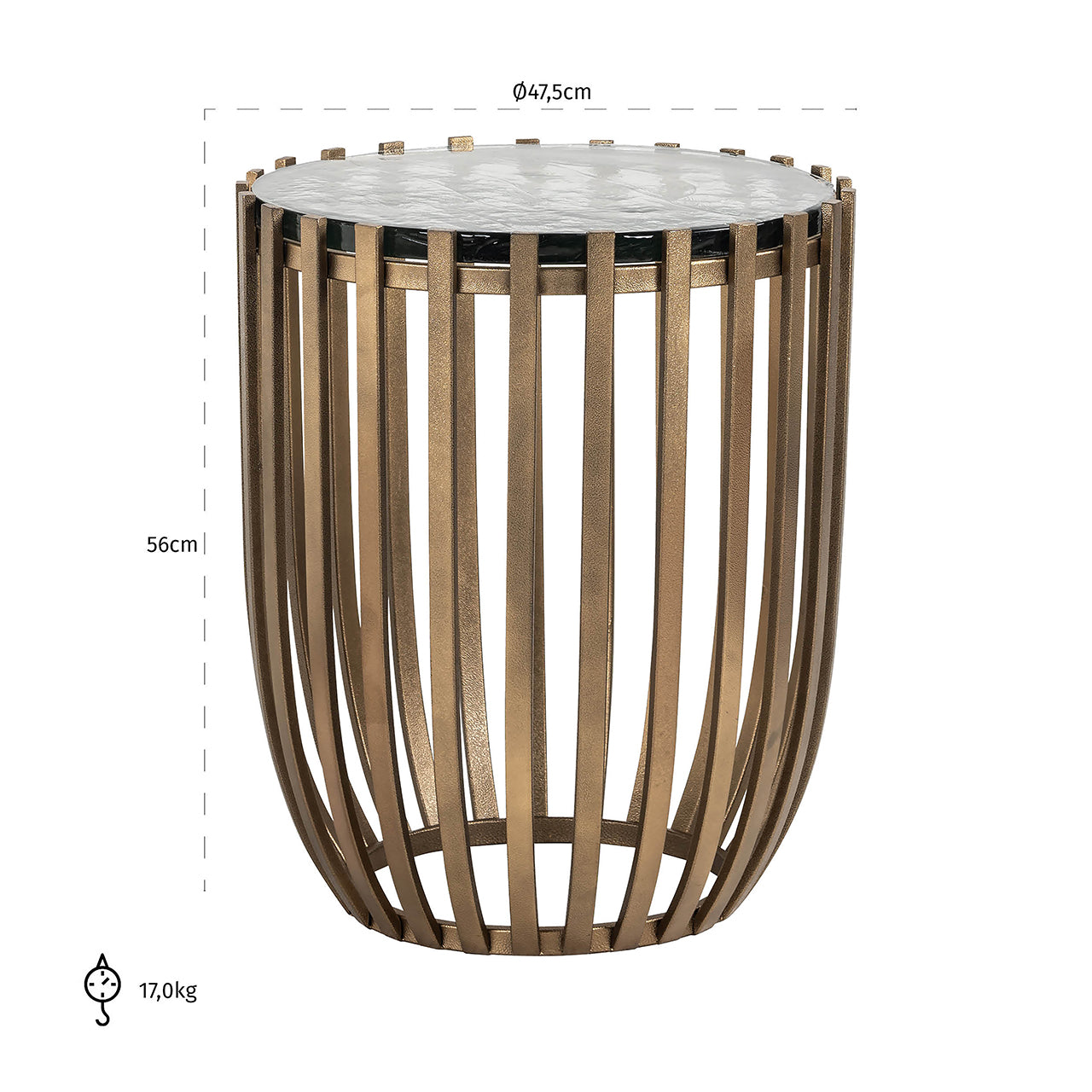 End table Volante 47,5Ø (Gold)