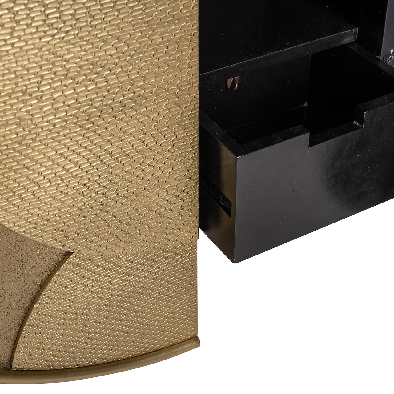 Wall cabinet Bowie 2-doors (Black/gold)