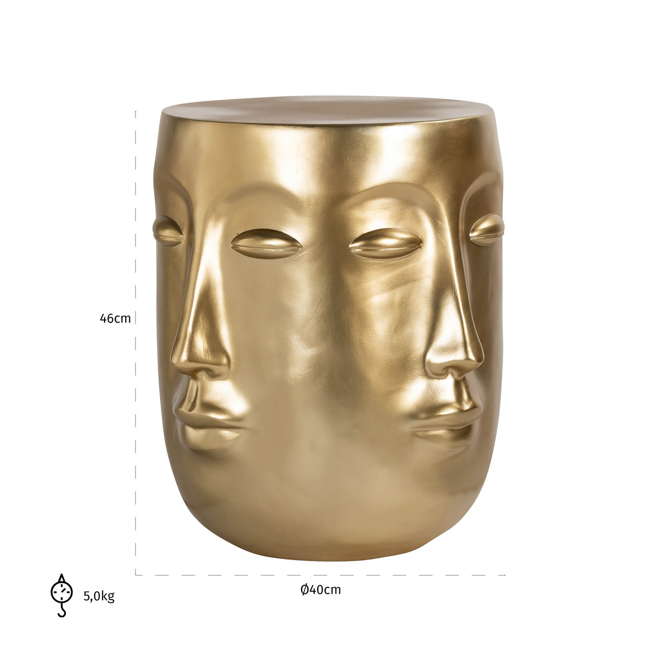 End table Christy gold
