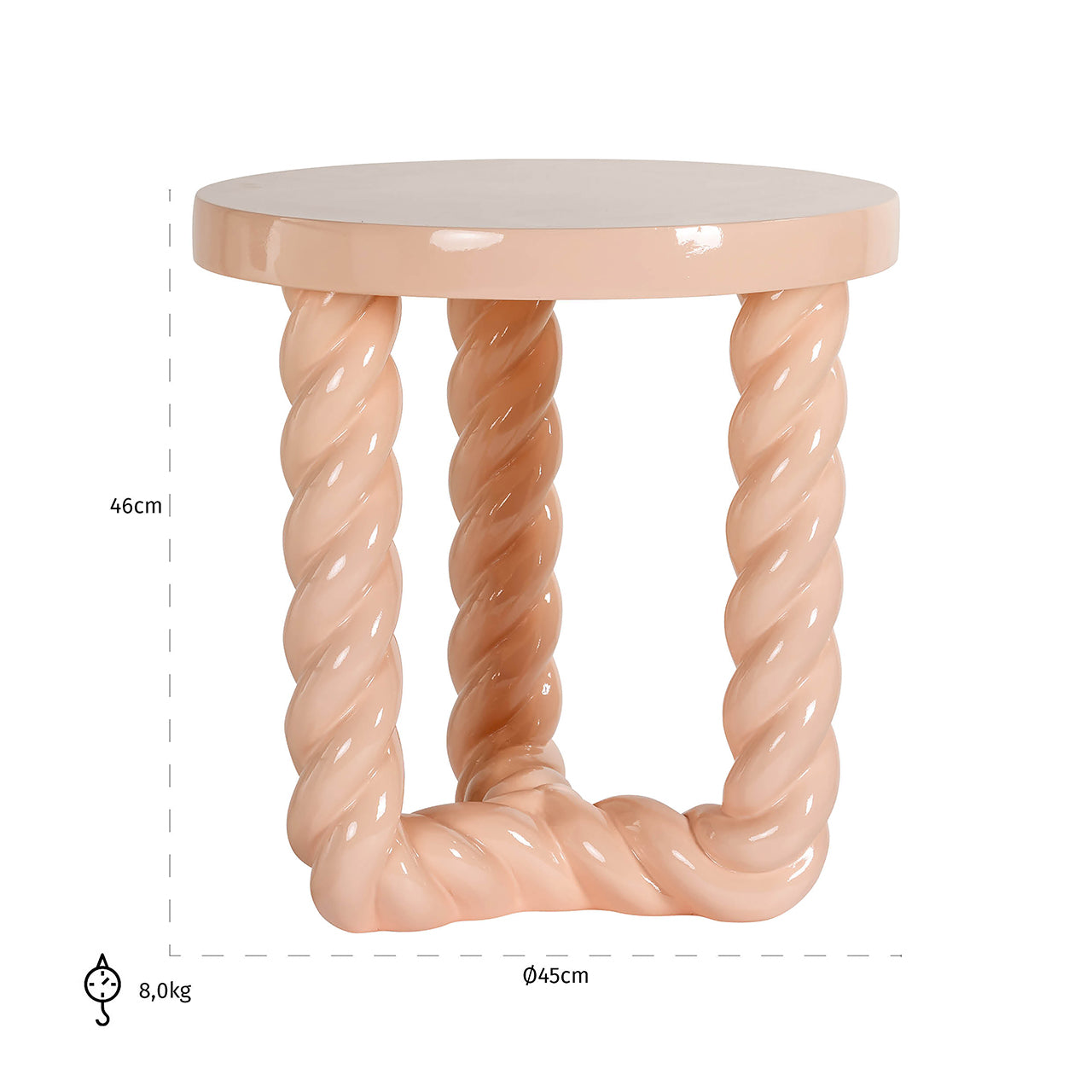 Beistelltisch Rosly rosa